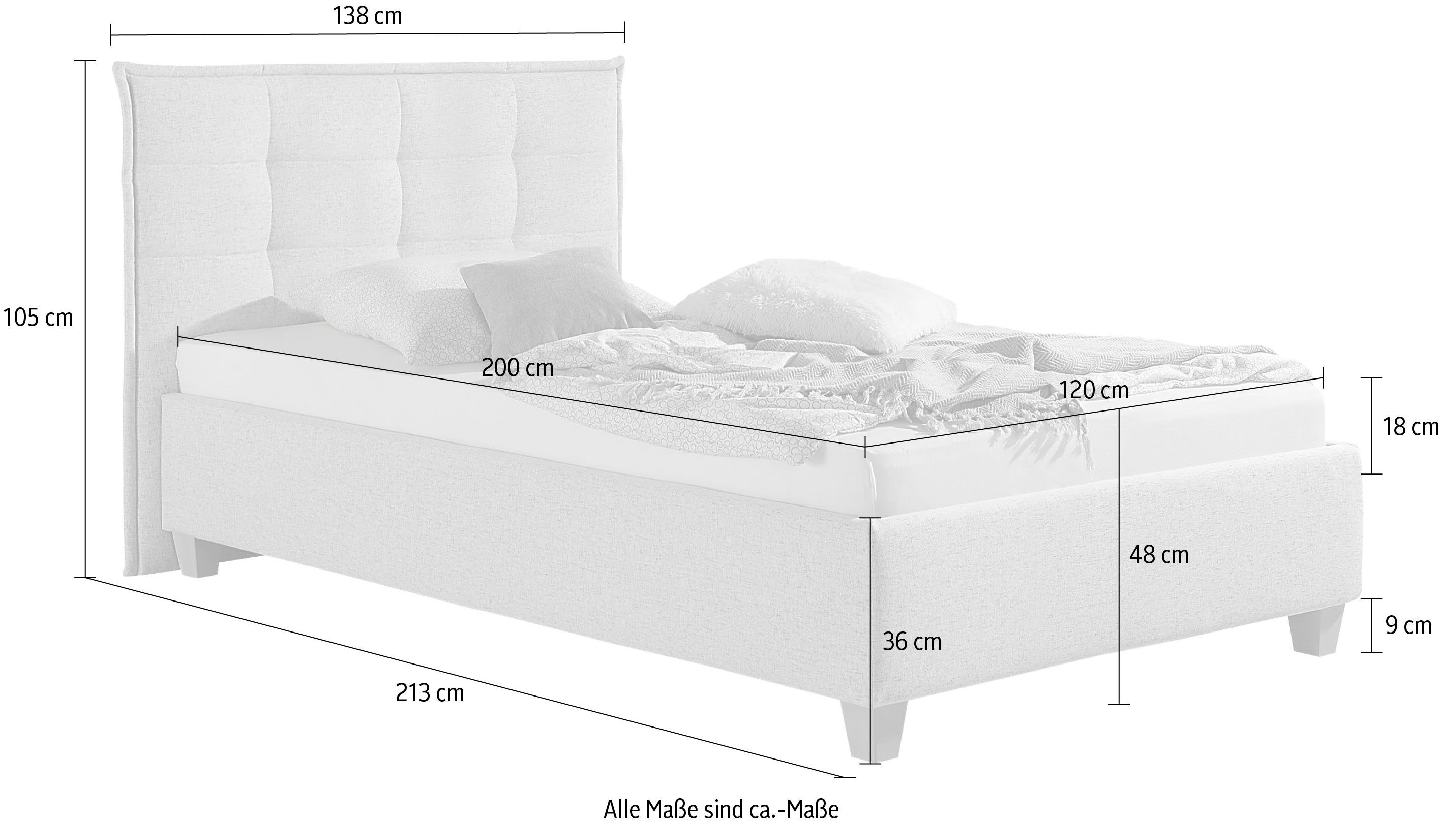 Maintal Gestoffeerd bed inclusief bedkist