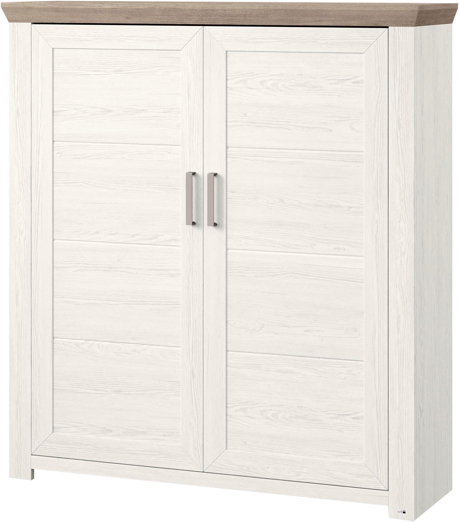 set one by Musterring Highboard York Type 19, met 3 lades en flessenrek, landhuisstijl, B 129cm