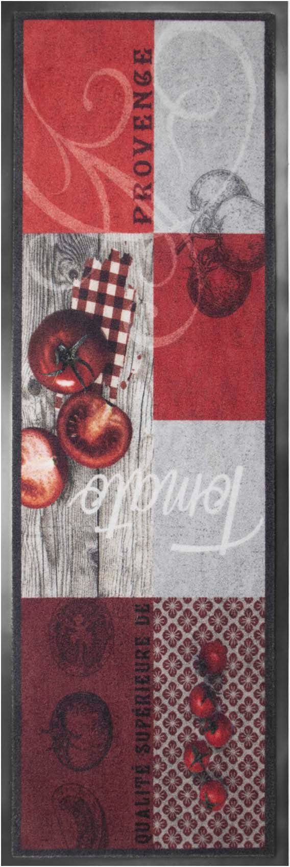 Primaflor-Ideen in Textil Keukenloper Tomato Motief tomaten, met een opschrift, antislip, wasbaar, keuken