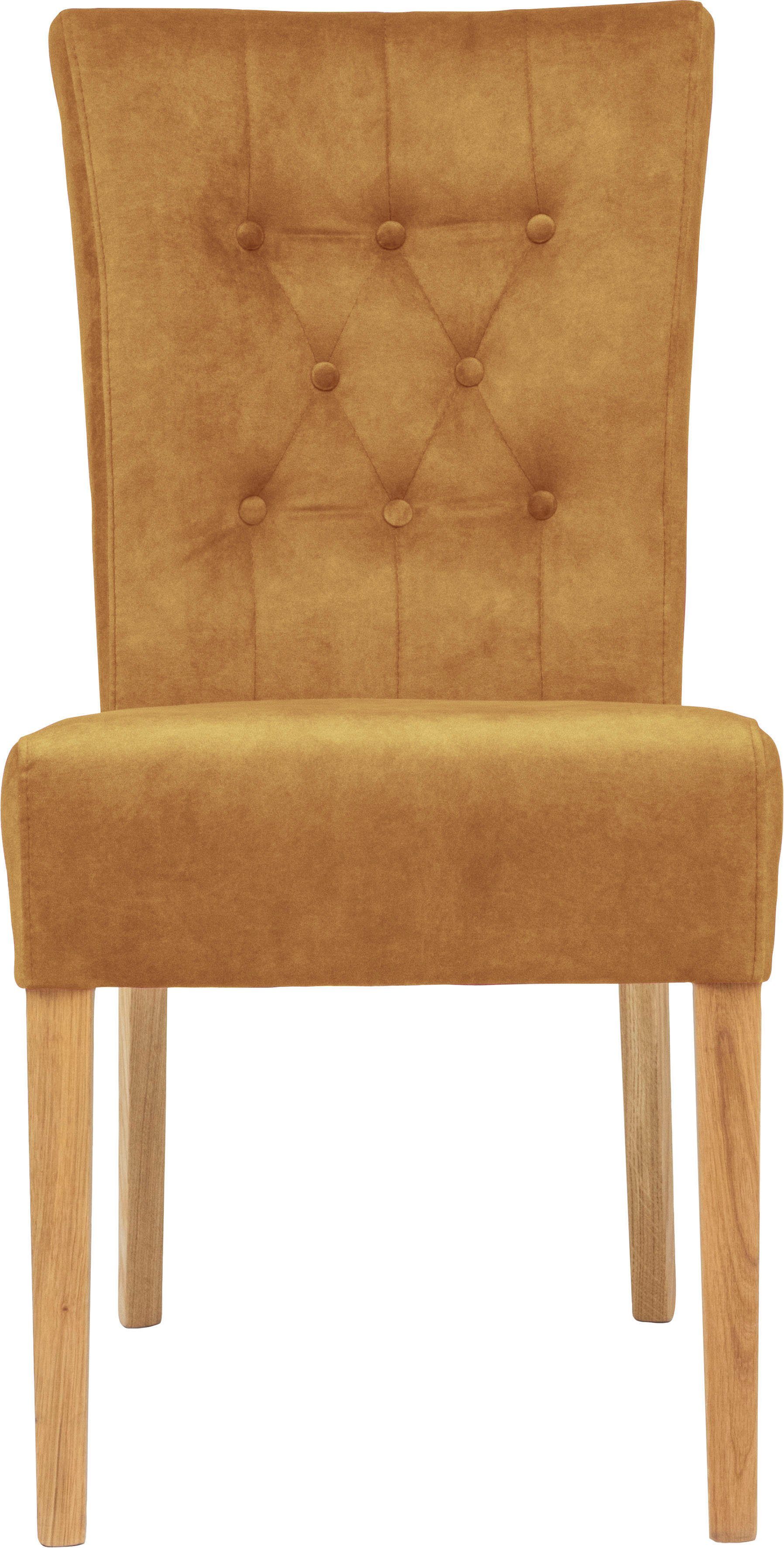 Home affaire Stoel Queen Eetkamerstoel met capitonnage, set van 2, 4 of 6