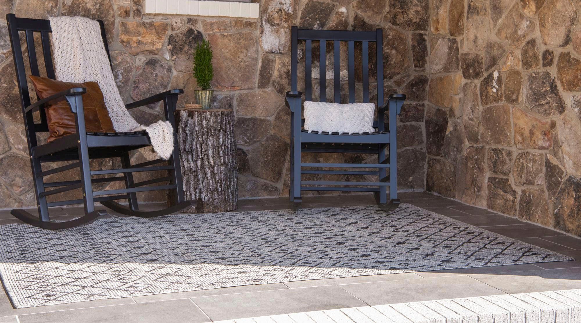 Myflair Möbel & Accessoires Vloerkleed Buiten kruisen voorraadopruiming Platweefsel, ruitmotief, geschikt voor binnen en buiten