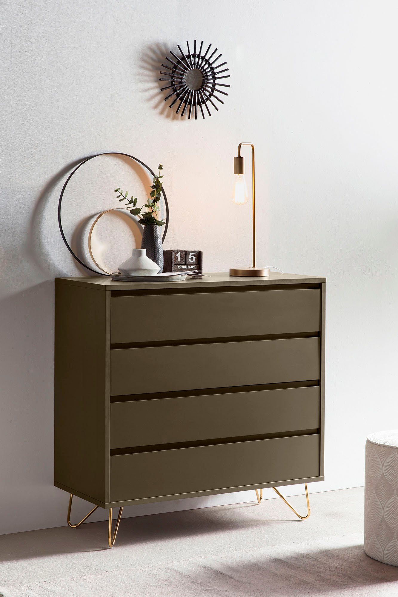 SalesFever Kast in mooie kleuren, dressoir, halkast, sidetable dressoirs maat 90x40x90 cm grijs