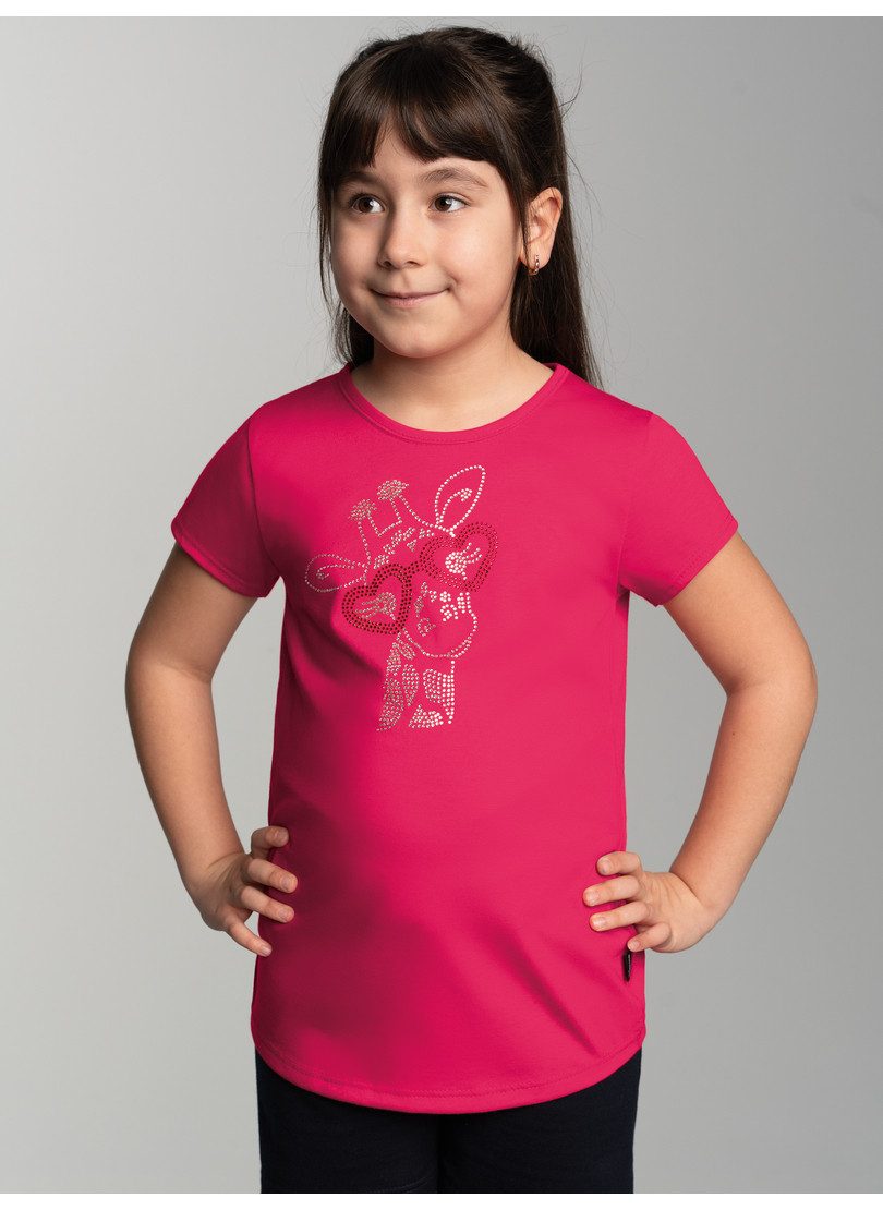 Trigema T-shirt TRIGEMA T-shirt met glinsterend giraffenprint (1-delig)