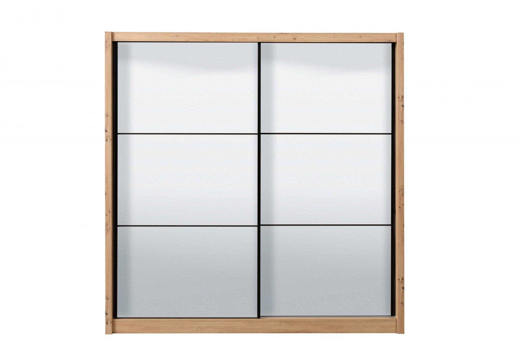 INOSIGN Schuifdeurkast Navara kledingkast met spiegel linnenkast met volledige spiegelfront, fsc®-gecertificeerd, 213,5x215,5x61cm