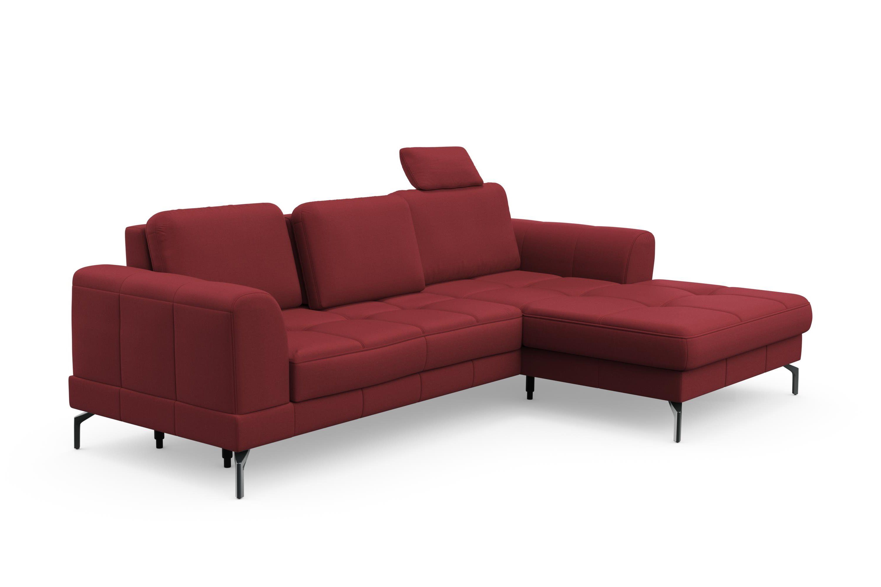 sit&more Hoekbank Bendigo L-vorm inclusief zitdiepteverstelling, bodemvrijheid 15 cm, 2 pootkleuren