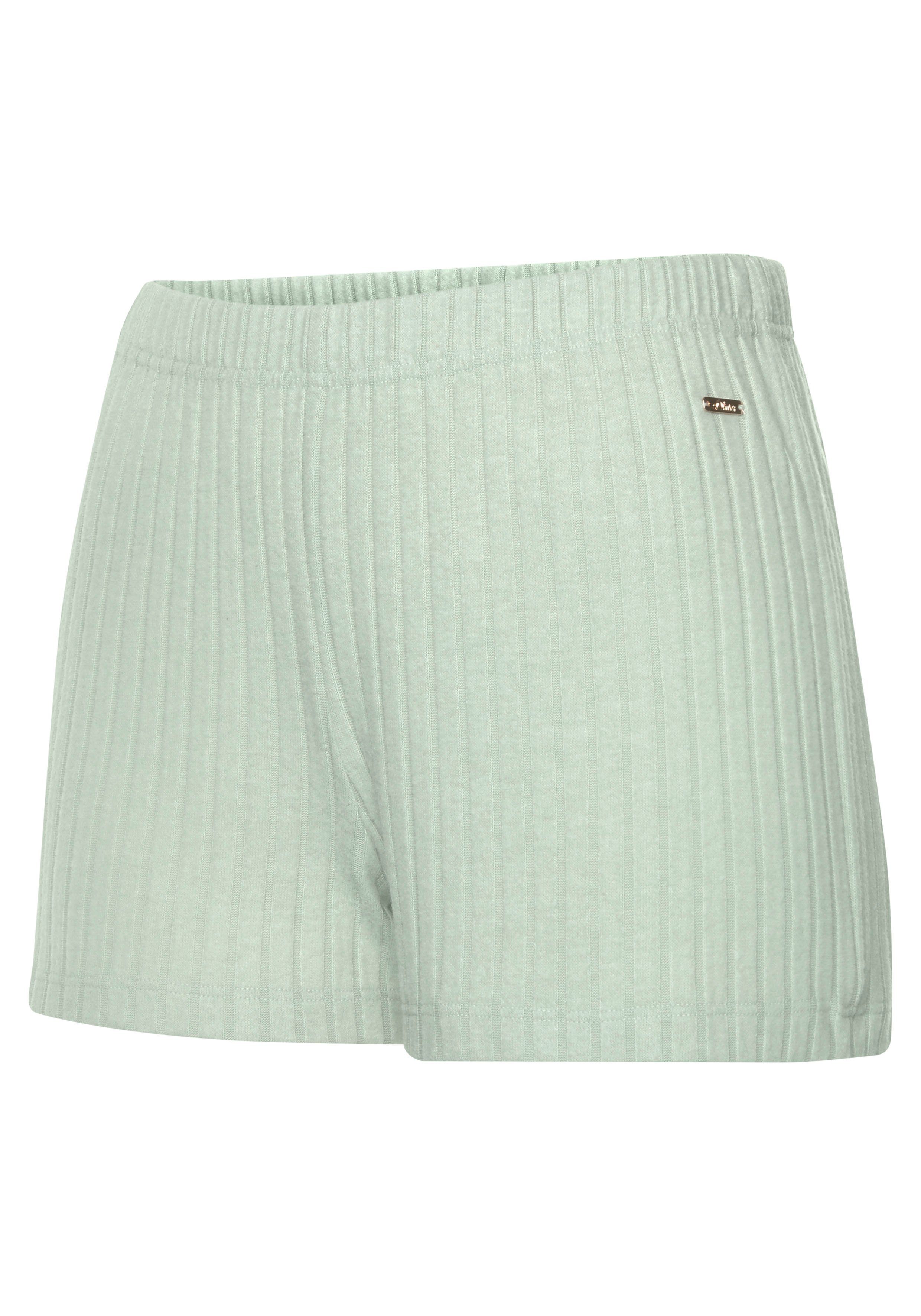 s.Oliver RED LABEL Beachwear Relaxshorts van duurzame ribbrei, loungewear