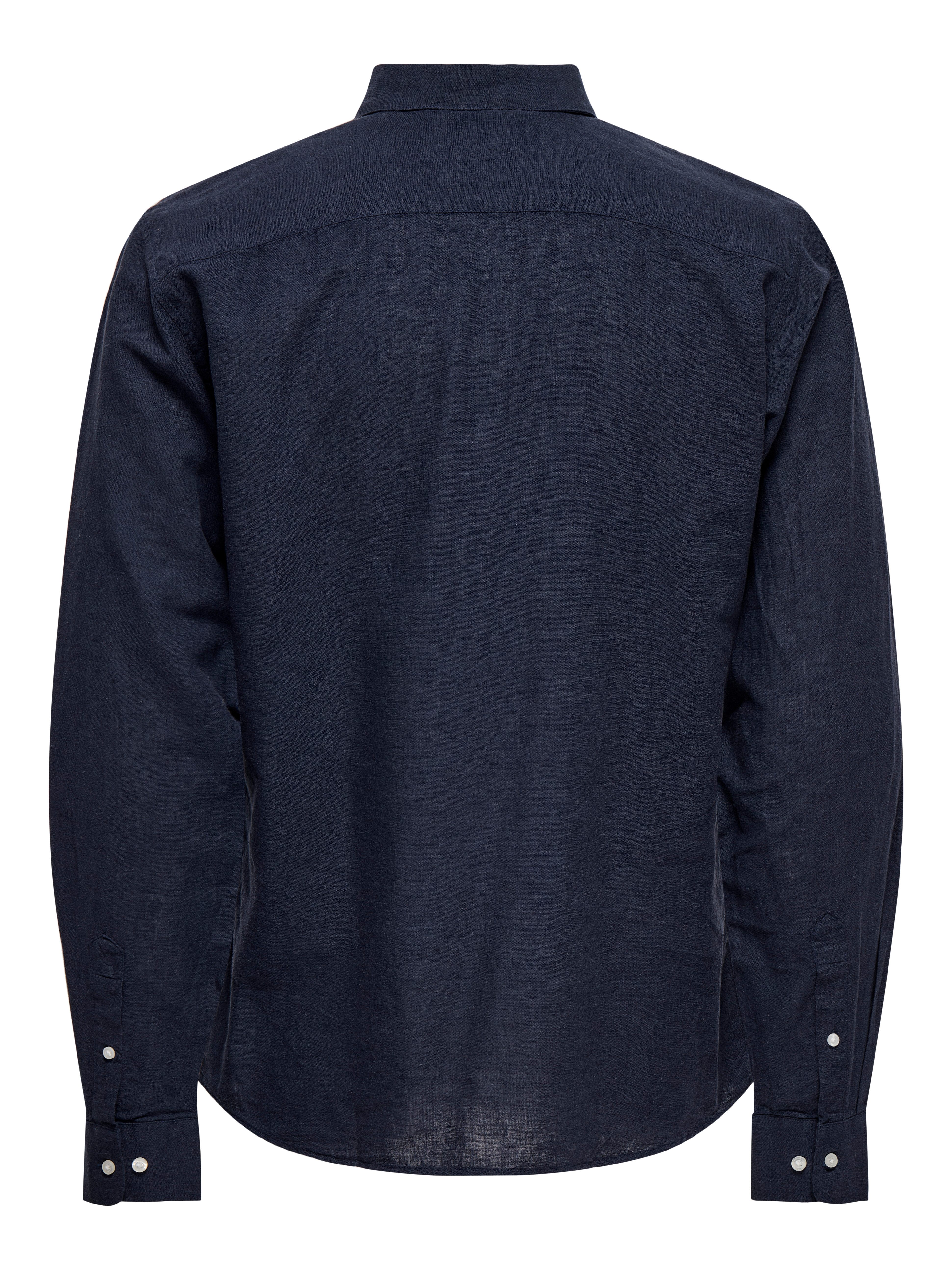 ONLY & SONS Overhemd met lange mouwen ONSCAIDEN LS SOLID LINEN SHIRT NOOS