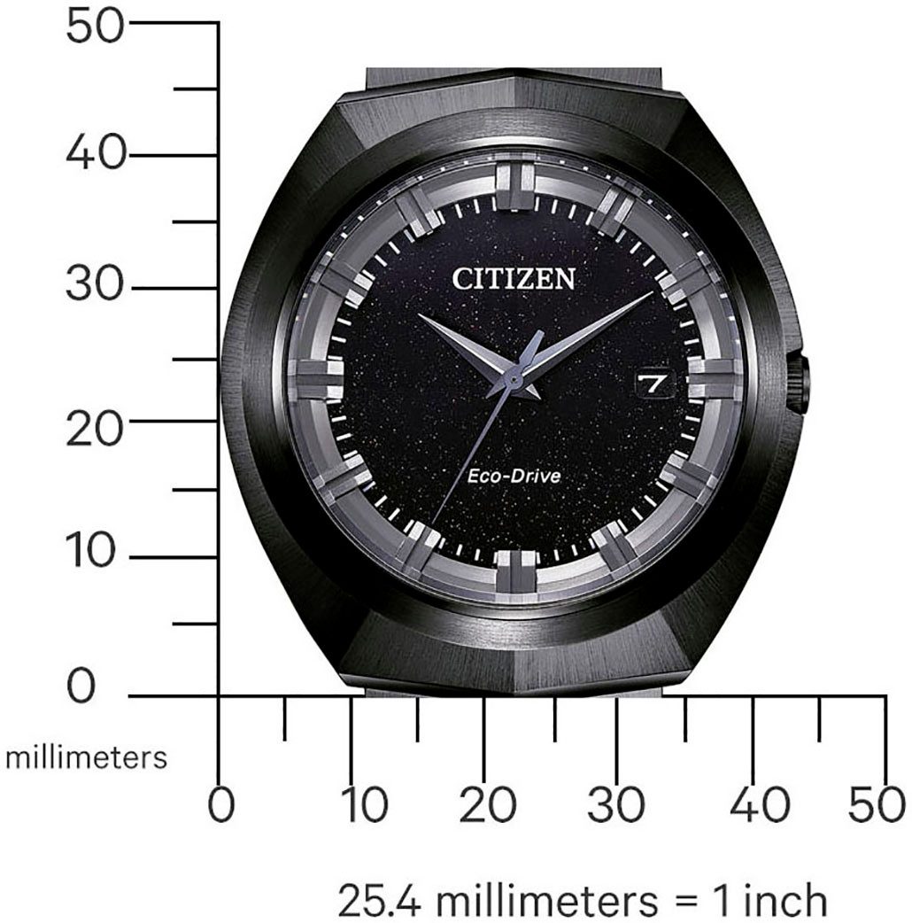 Citizen Solarhorloge Horloge, herenhorloge, datum, saffierglas, roestvrijstalen band