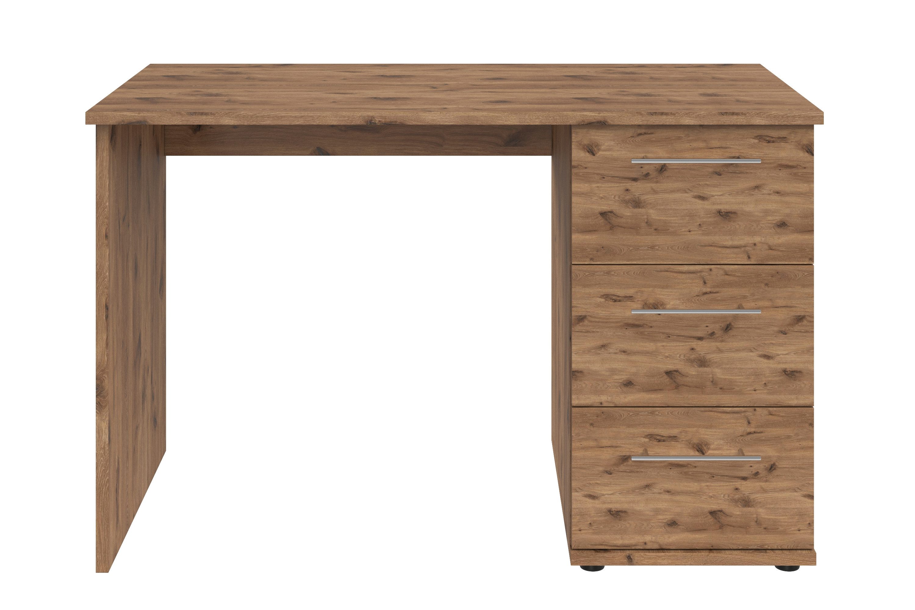 VOGL Möbelfabrik Bureau Tobi, optioneel met toetsenborduitrekking, met 3 lades, breedte 115 cm, made in germany