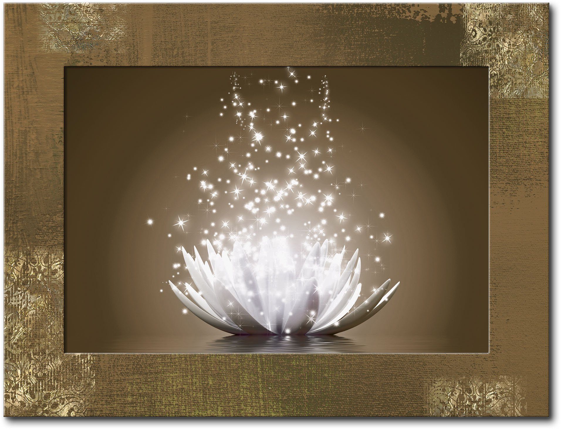 Artland Artprint Magie van de lotusbloem gebogen 3d-optiek (1 stuk)