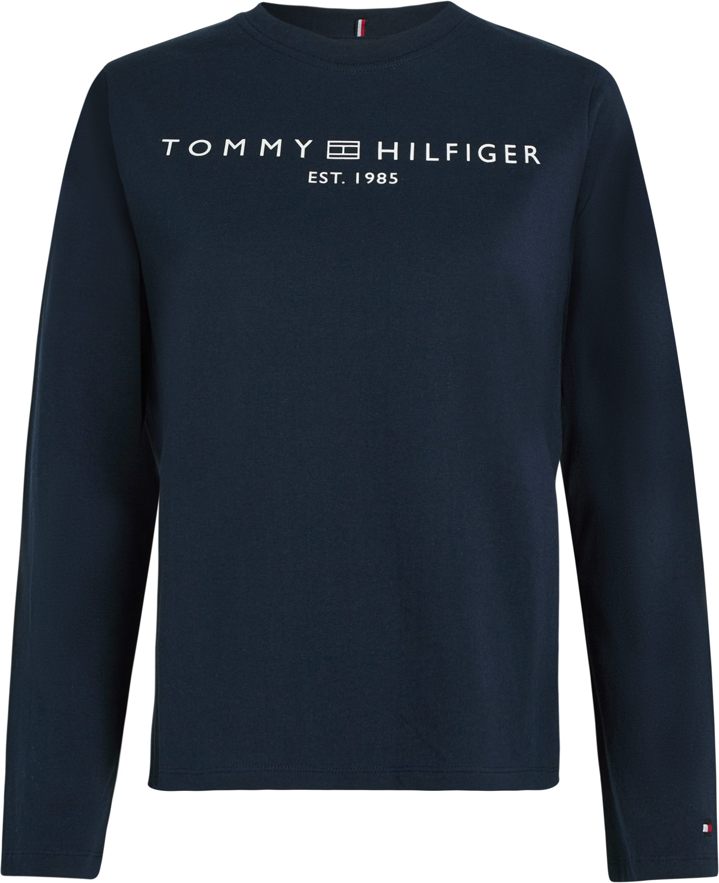 Tommy Hilfiger Shirt met lange mouwen REG CORP LOGO C-NK LS met een logo-opschrift