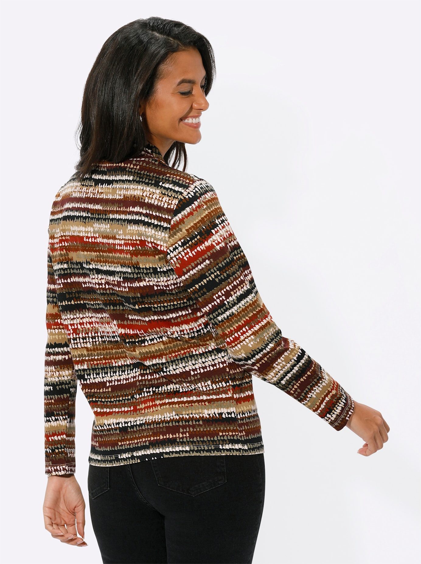Casual Looks Shirt met staande kraag Gedessineerd shirt (1-delig)