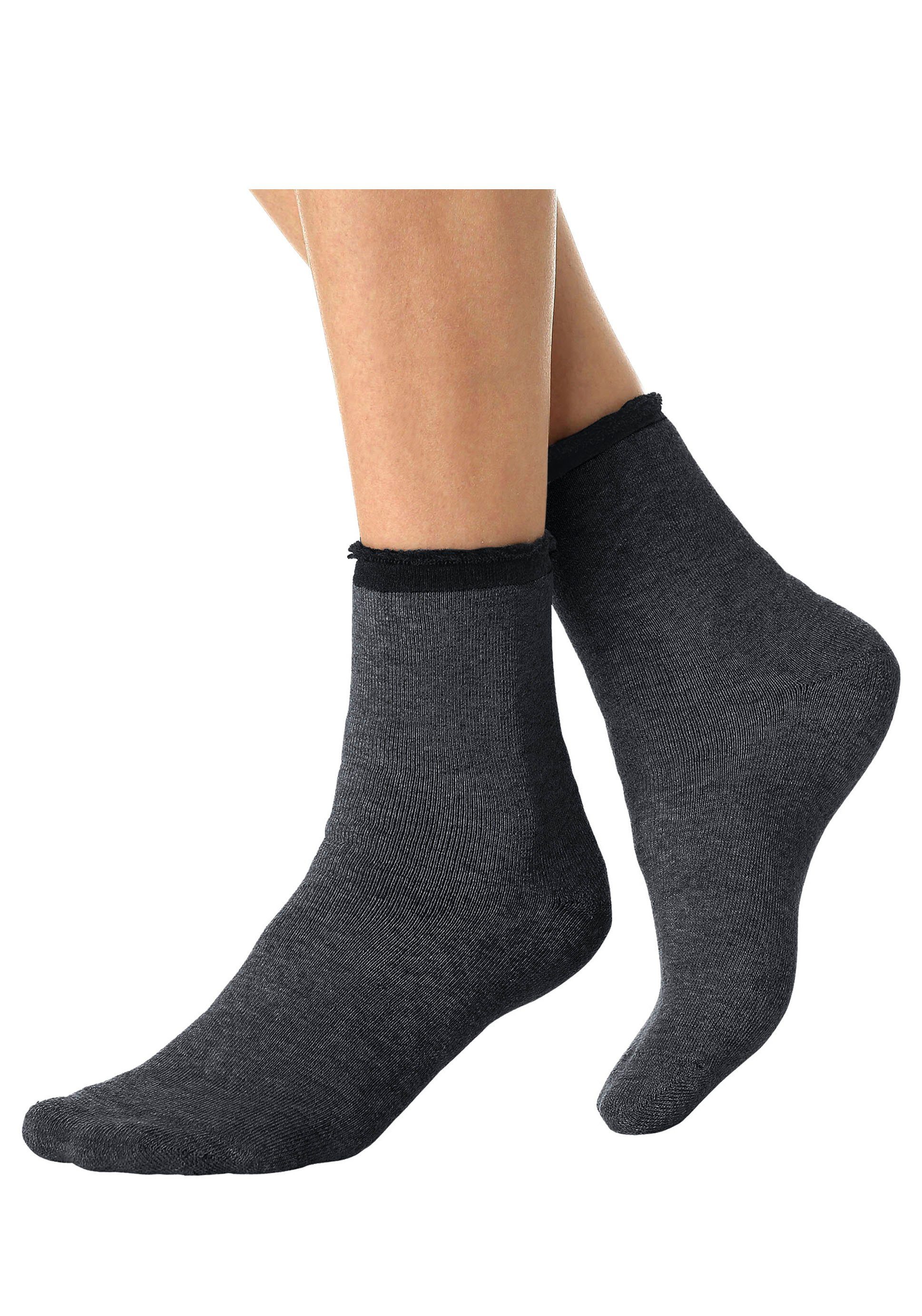 Lavana Wellness-sokken met frottébinnenkant (set, 4 paar)
