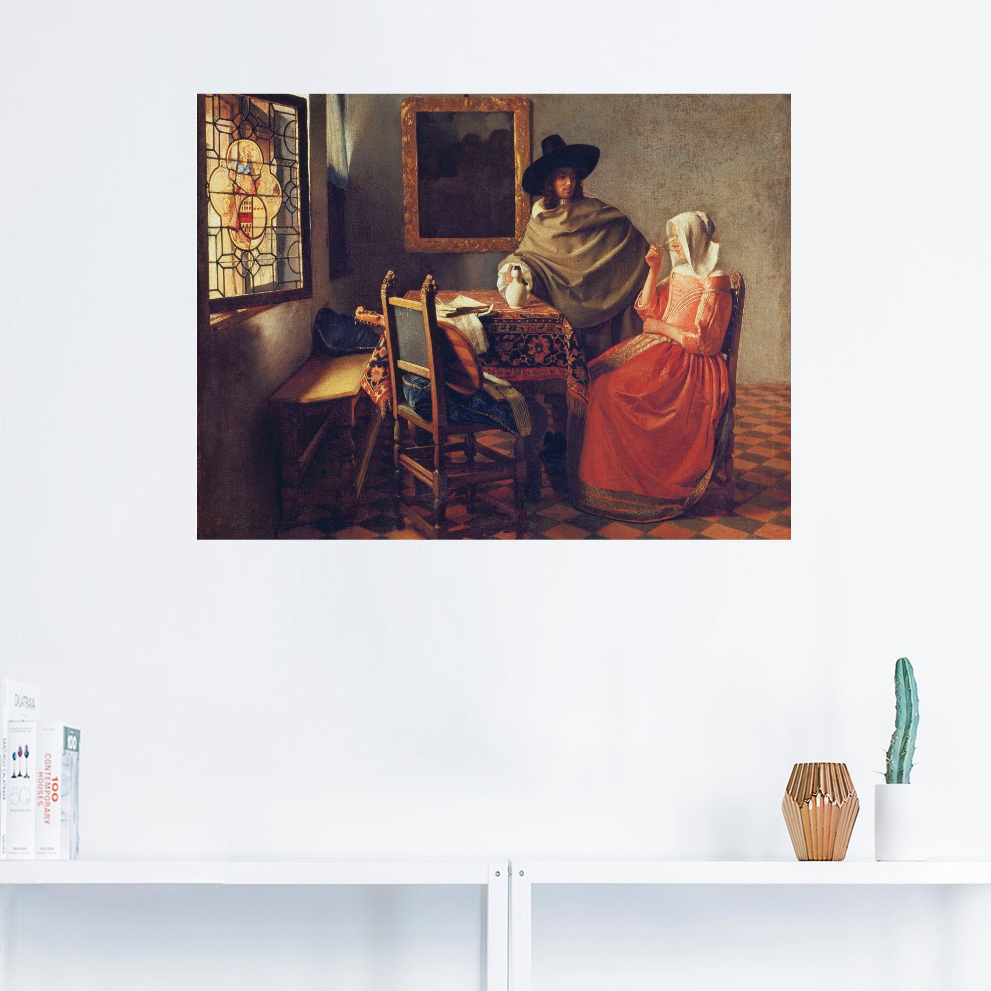 Artland Artprint Het glas wijn. Om 1660x61 als artprint op linnen, poster, muursticker in verschillende maten