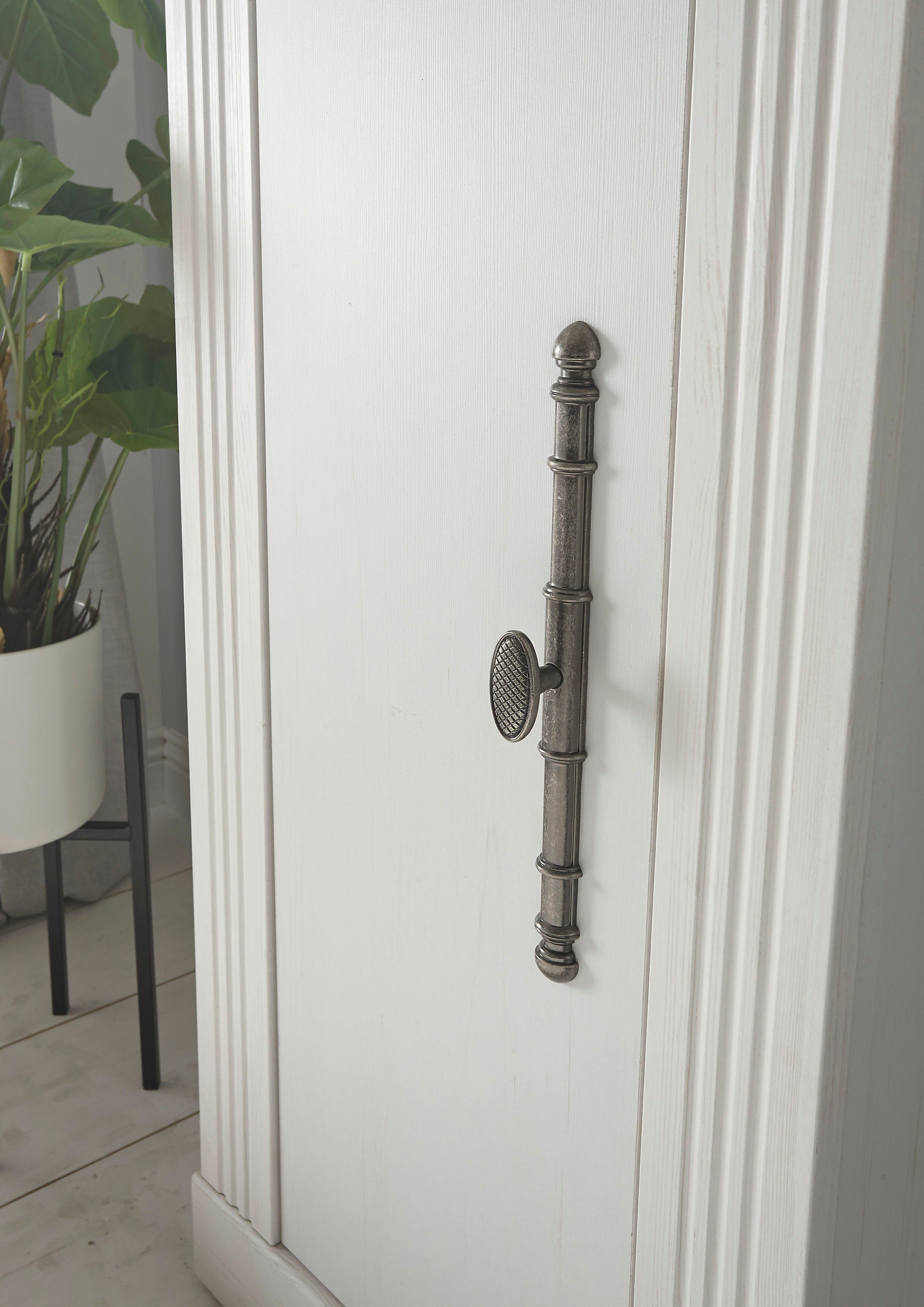 Home affaire Badkamerserie WESTMINSTER, badkamer in landhuisstijl, 3-delig badkamer Wand-wastafel, spiegel, hoge kast, in 2 kleuren, breedte 150 cm (3-delig)