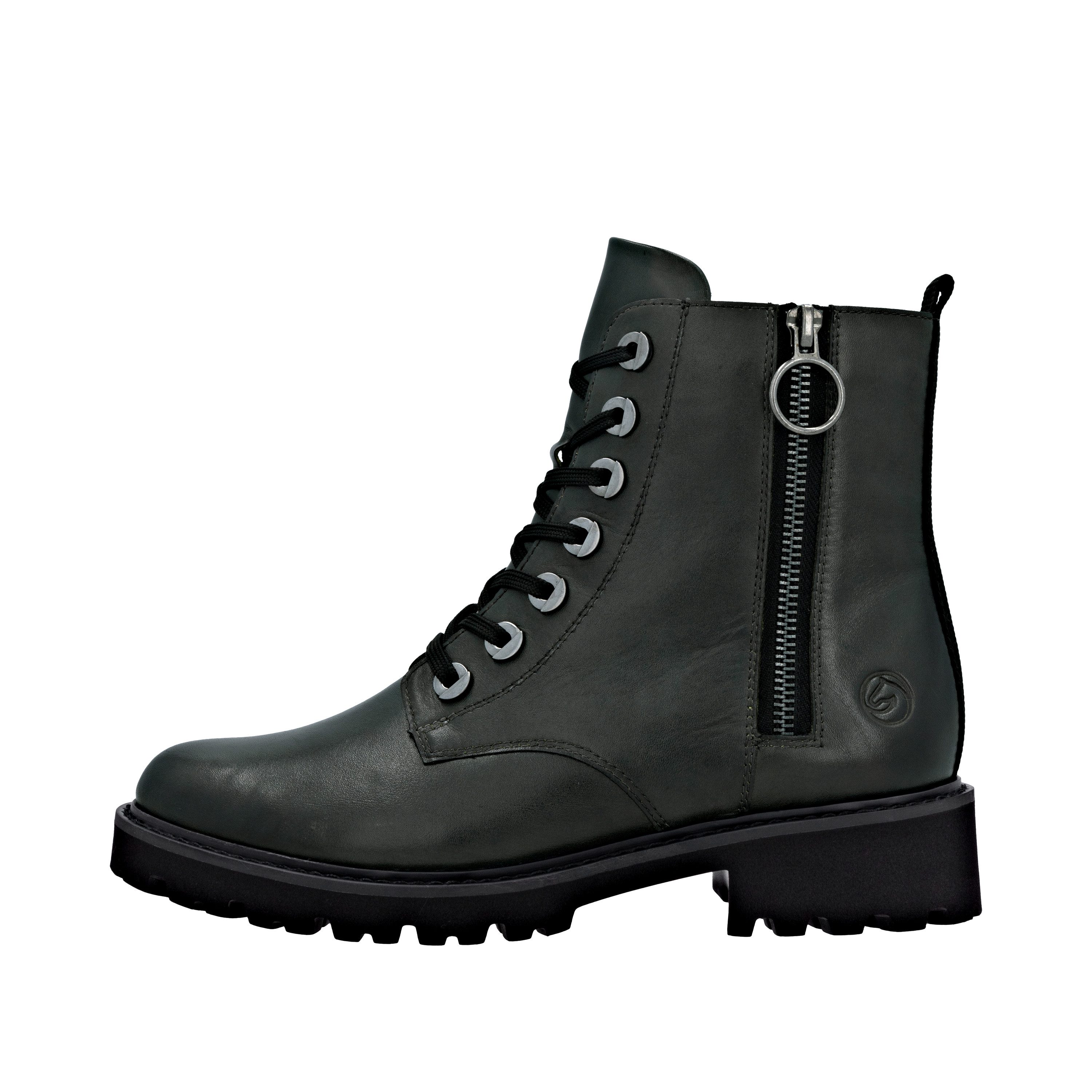 Remonte Veterlaarsjes blokhak, laarsjes, veterschoenen, flats in used look