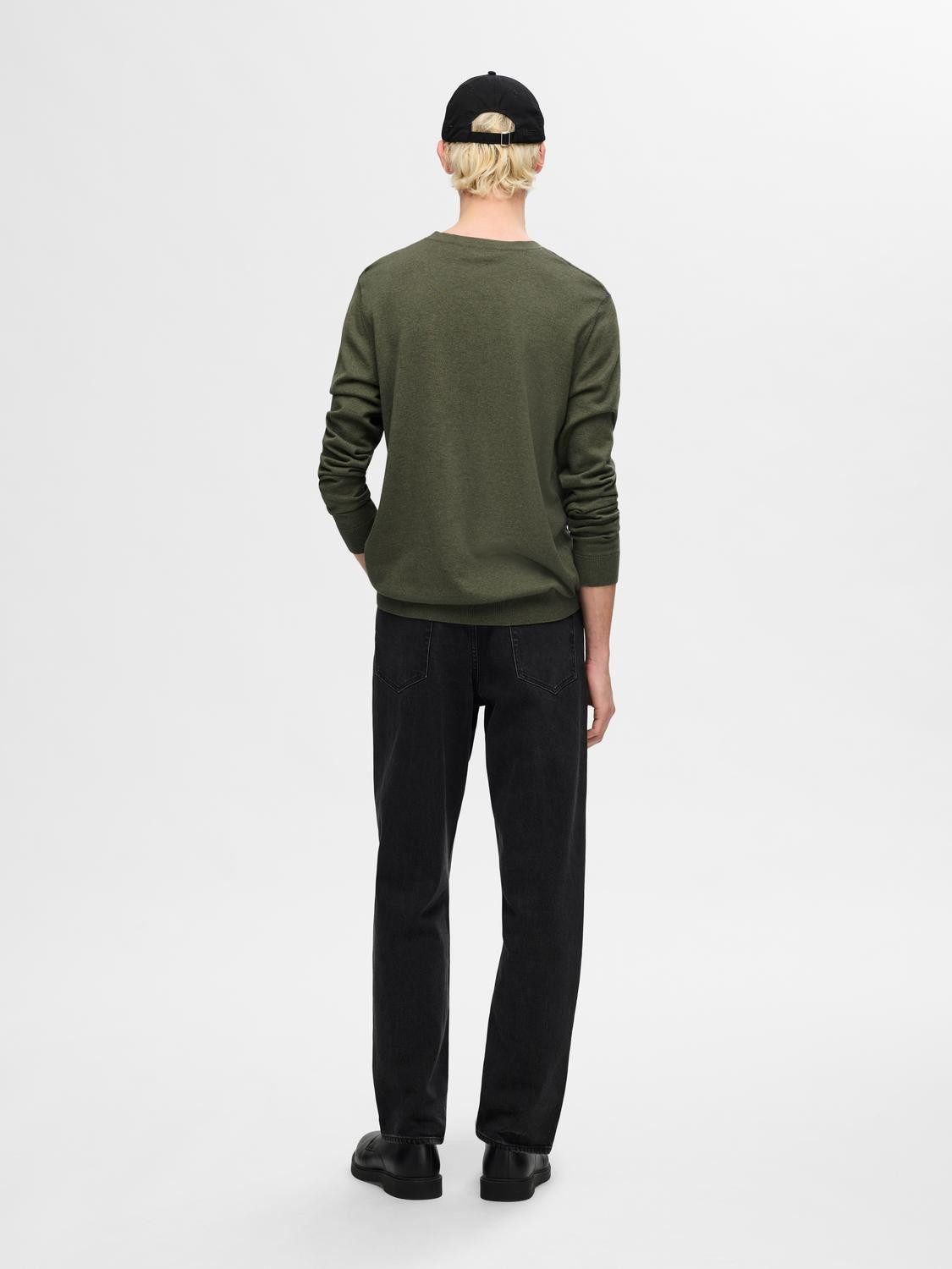 SELECTED HOMME Gebreide trui SLHBERG CREW NECK NOOS