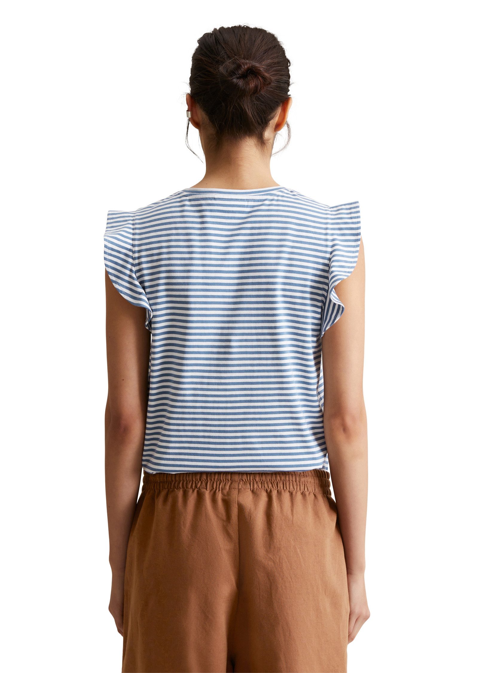 Marc O'Polo DENIM T-shirt met tijdloos streepjespatroon