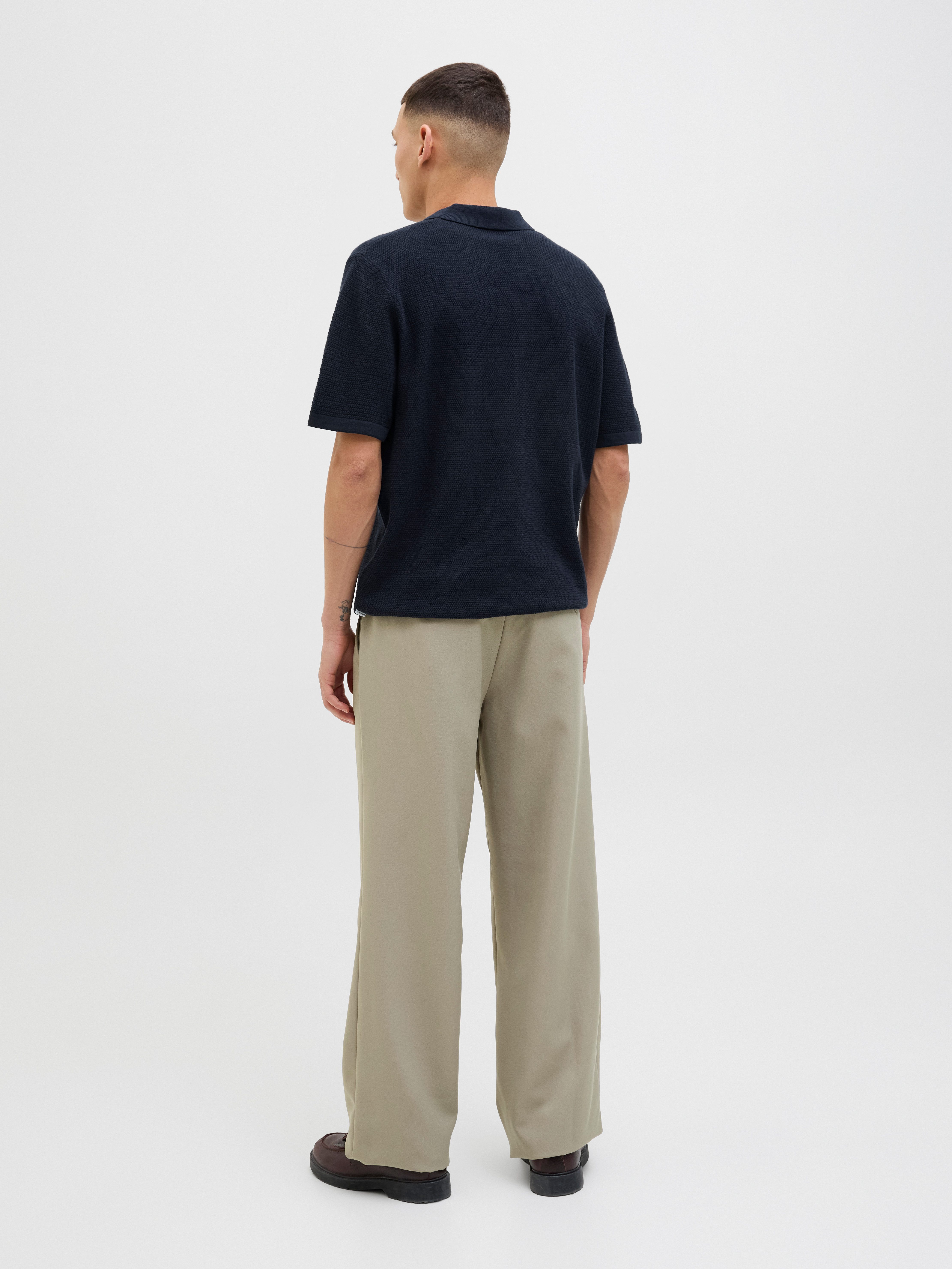 Jack & Jones Trui met korte mouwen JJEGEORGE KNIT POLO SS SN
