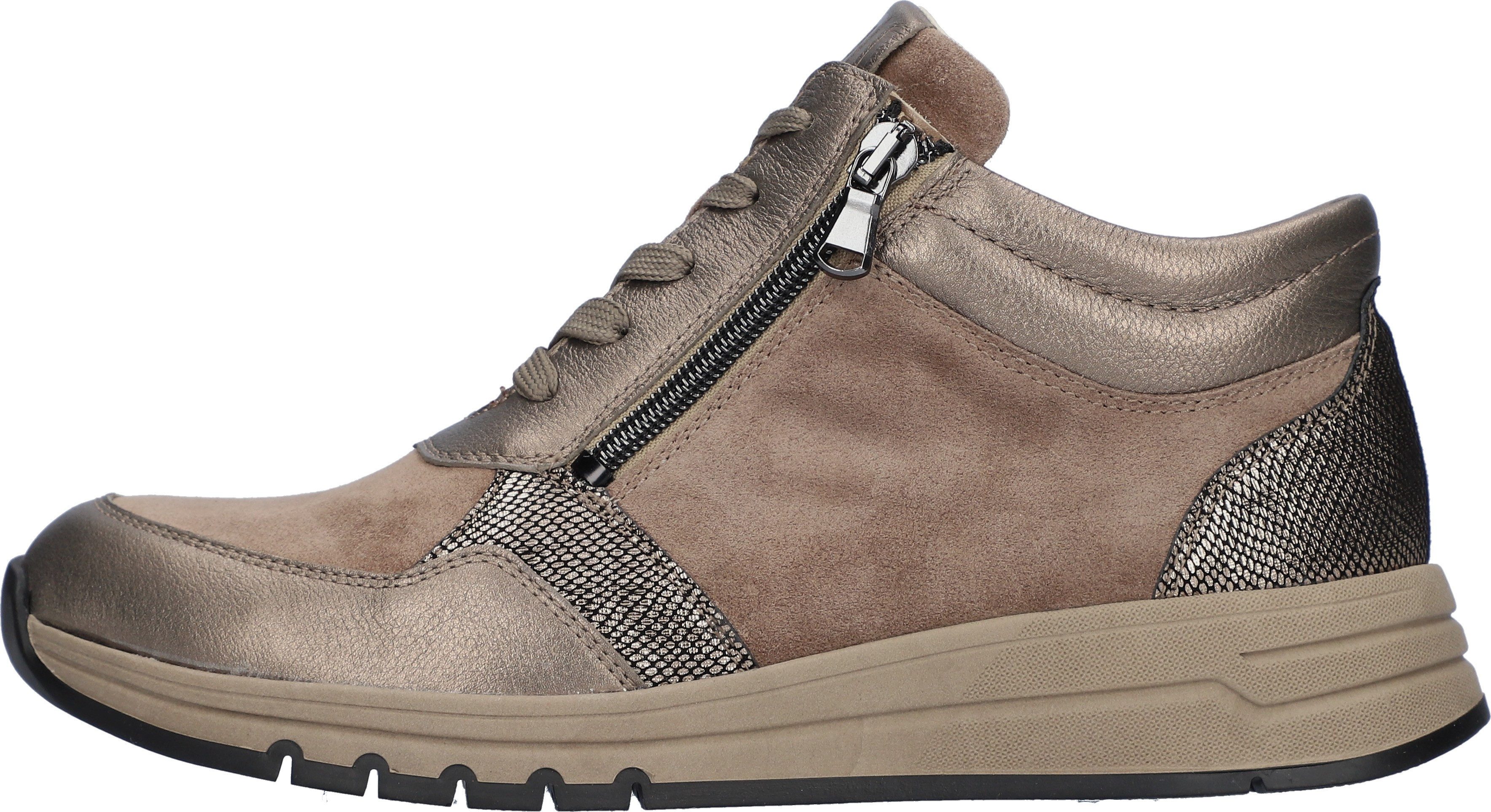 Waldläufer Veterschoenen H-APRIL High top sneaker, veterlaarsje met ritssluitingen, H-wijdte