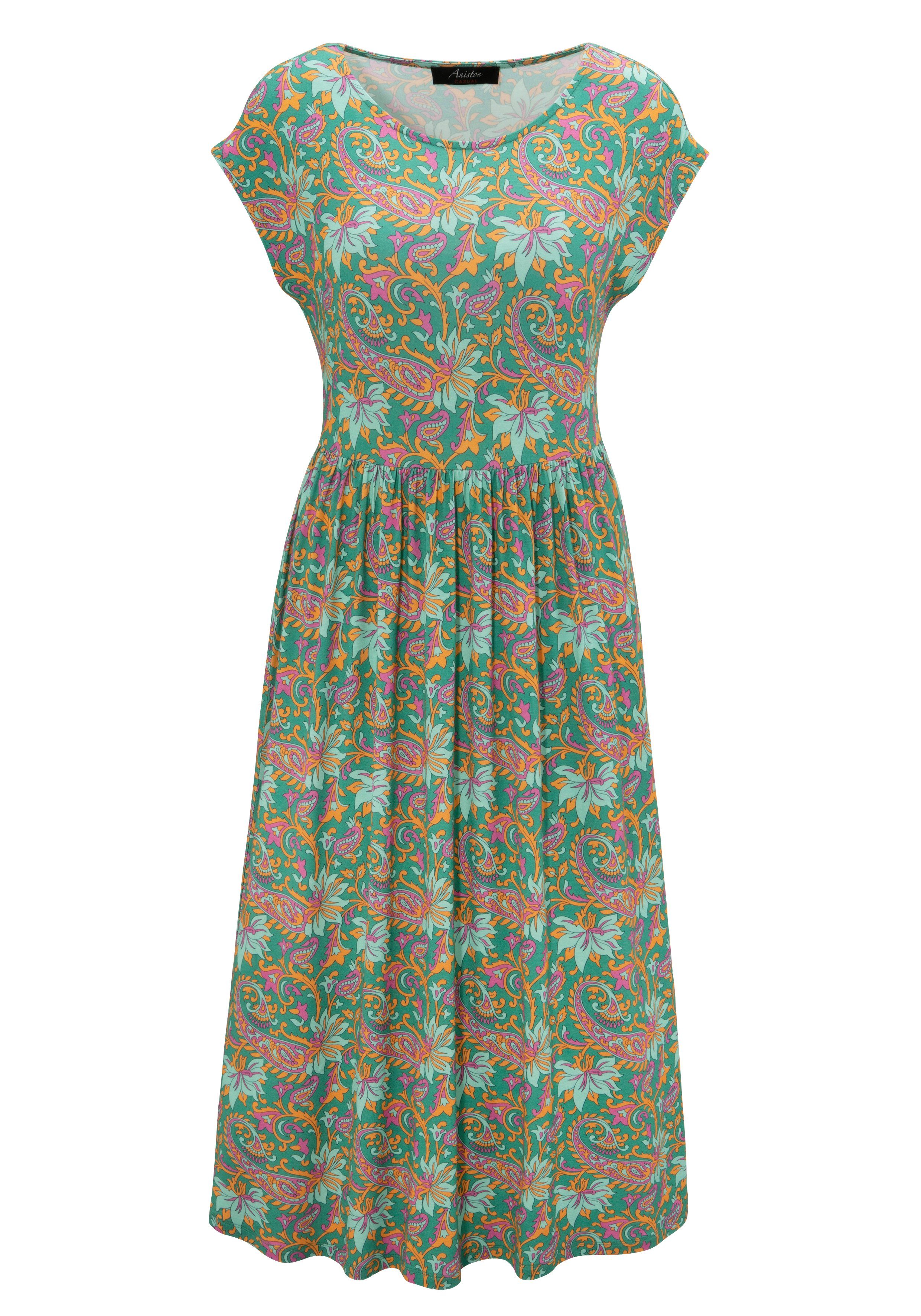 Aniston CASUAL Zomerjurk met een extravagant geprint paisley motief