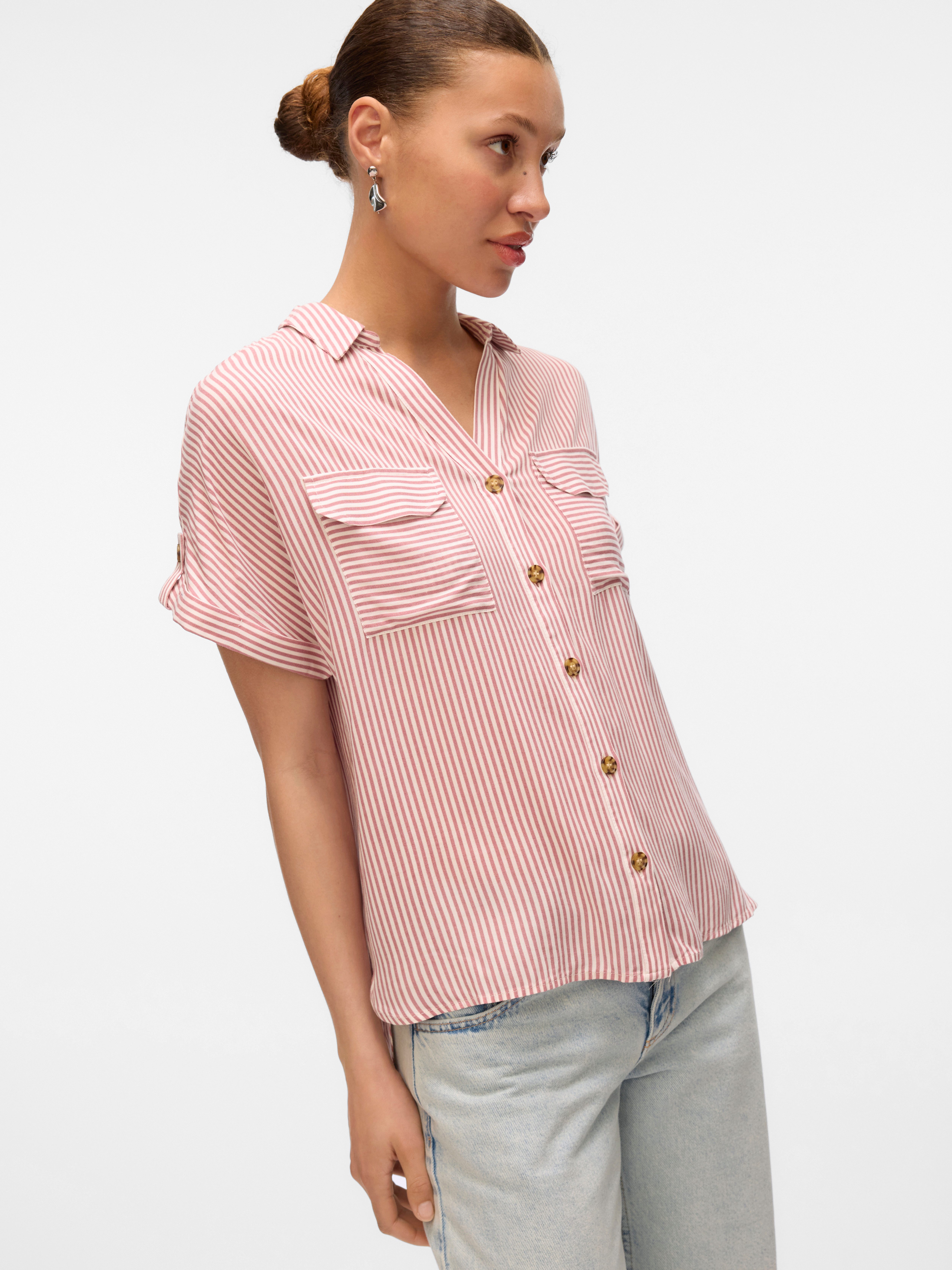 Vero Moda Overhemdblouse VMBUMPY S/S SHIRT WVN GA NOOS