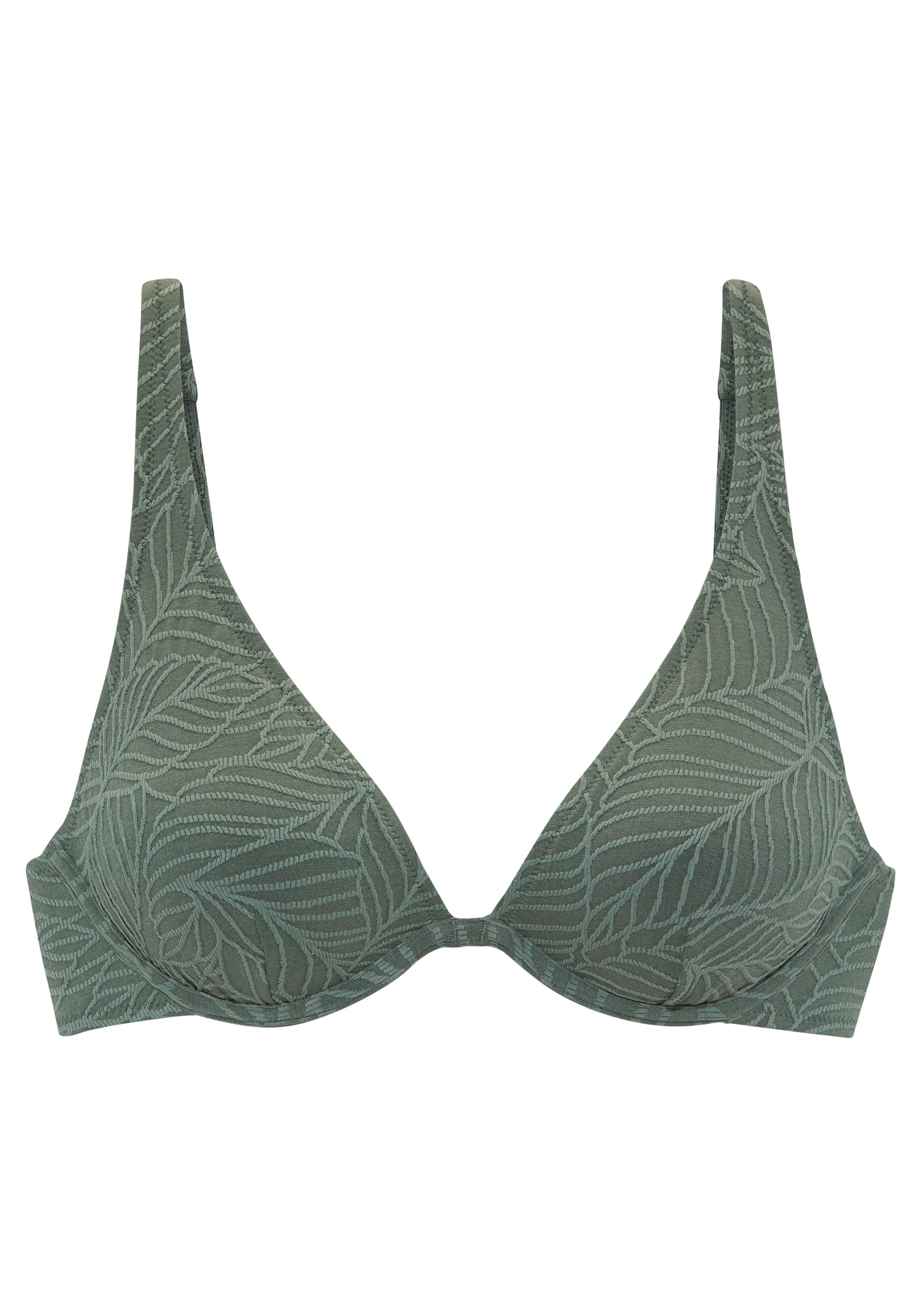 Lascana Beugelbikinitop Fay van elegante structuurstof
