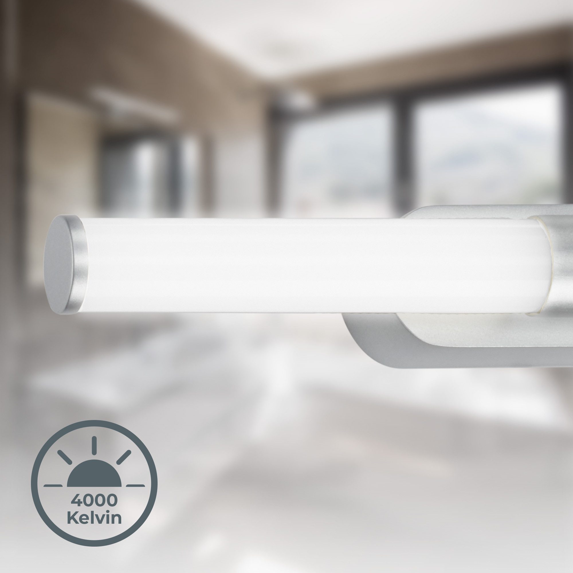 B.K.Licht Spiegellamp LED badverlichting spiegelverlichting chroom (1 stuk)