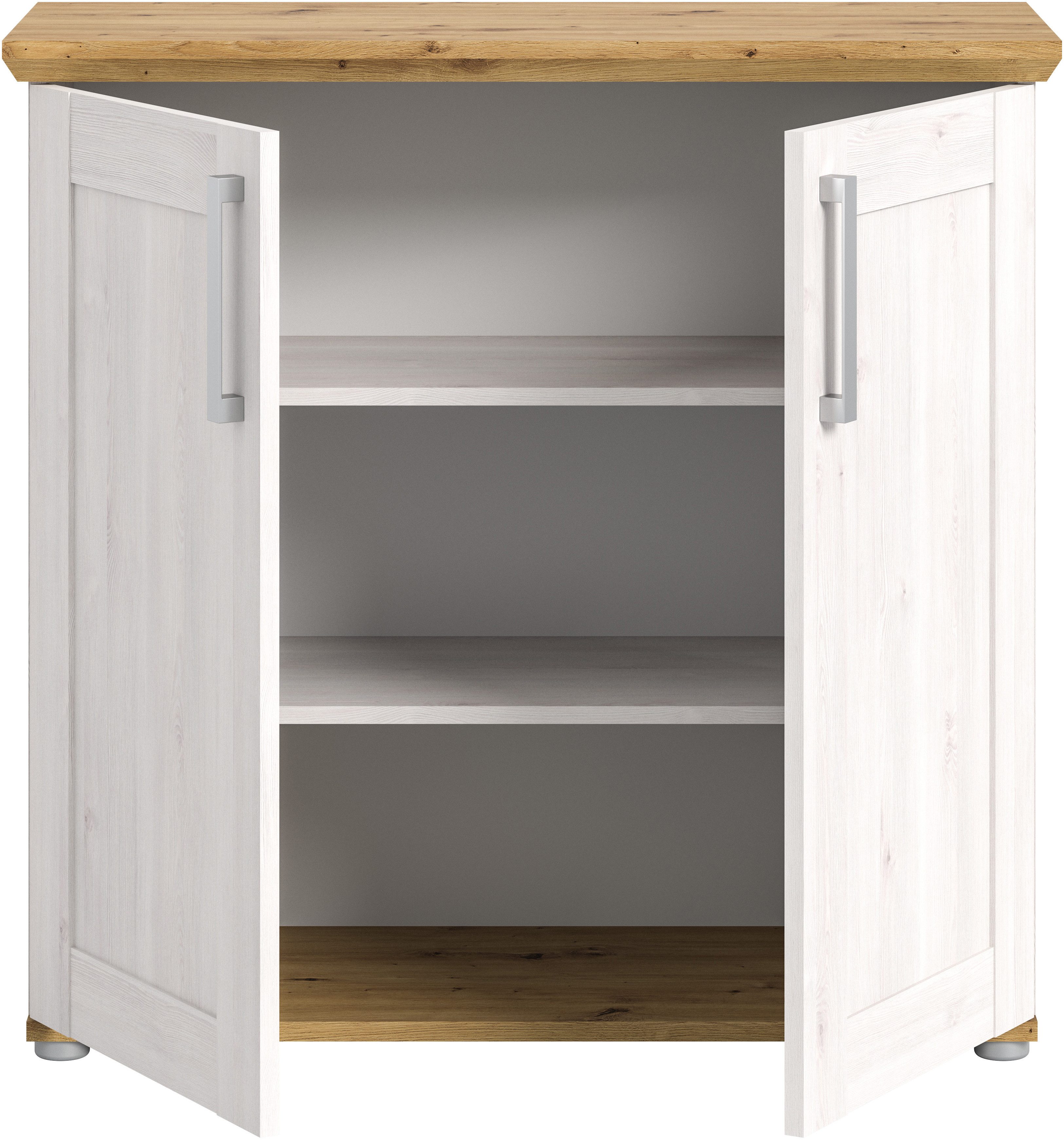 Home affaire Kast Cosenza, Breedte 95 cm, 2 Deuren, 2 Planken, 3 Vakken, 2-kleurig