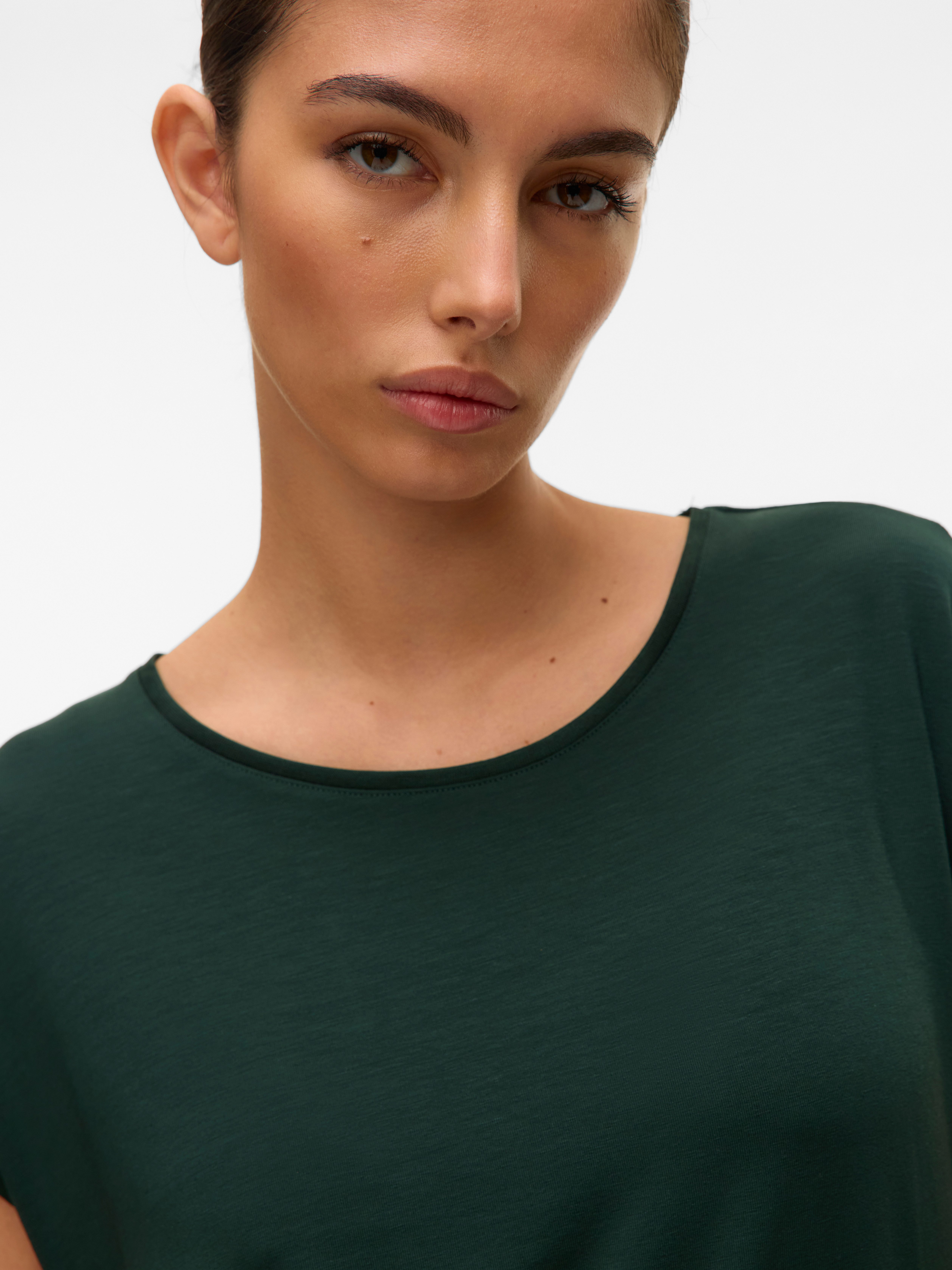 Vero Moda Shirt met ronde hals VMAVA PLAIN SS TOP GAJRS NOOS