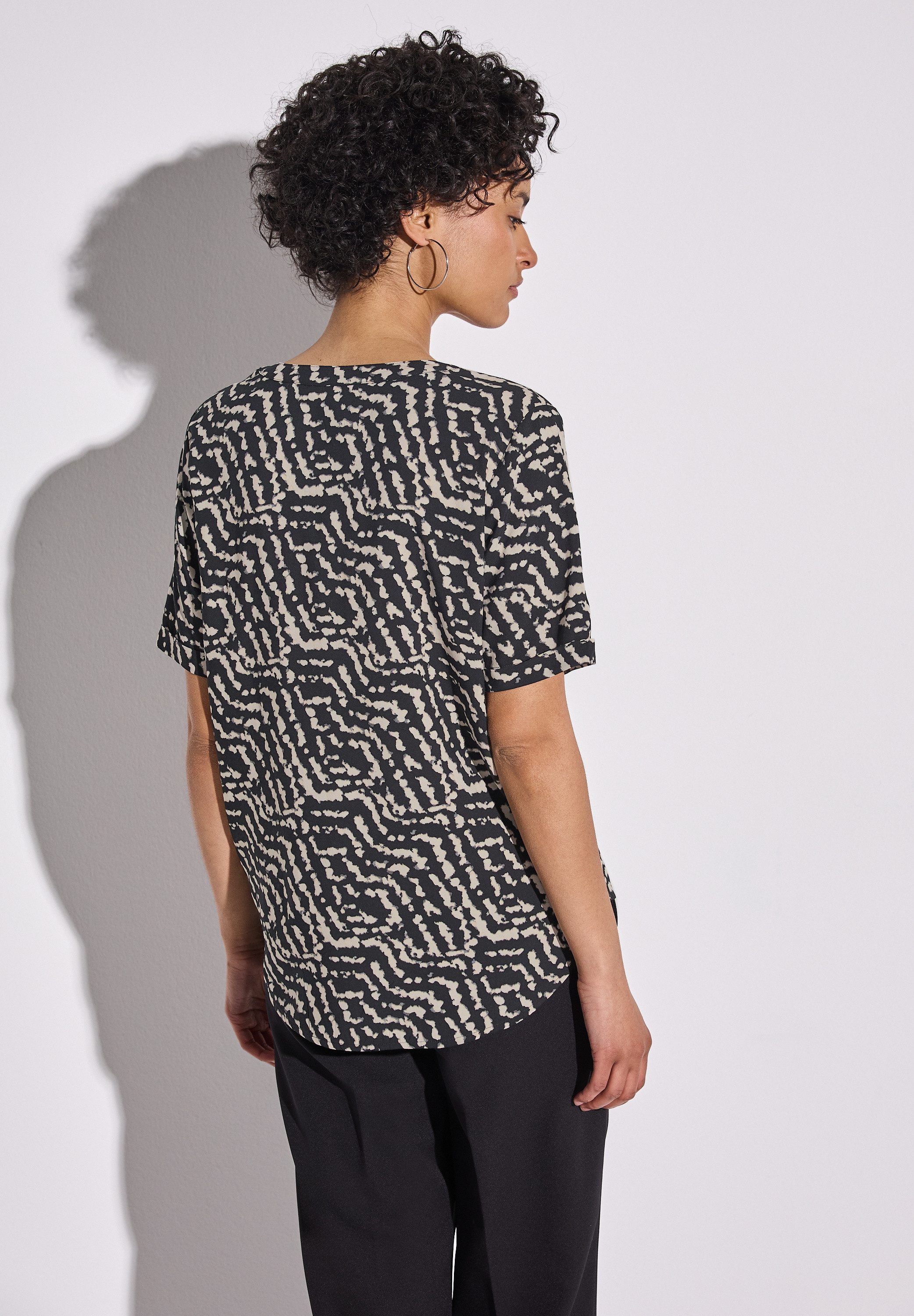 STREET ONE Blouse met korte mouwen met grafisch patroon