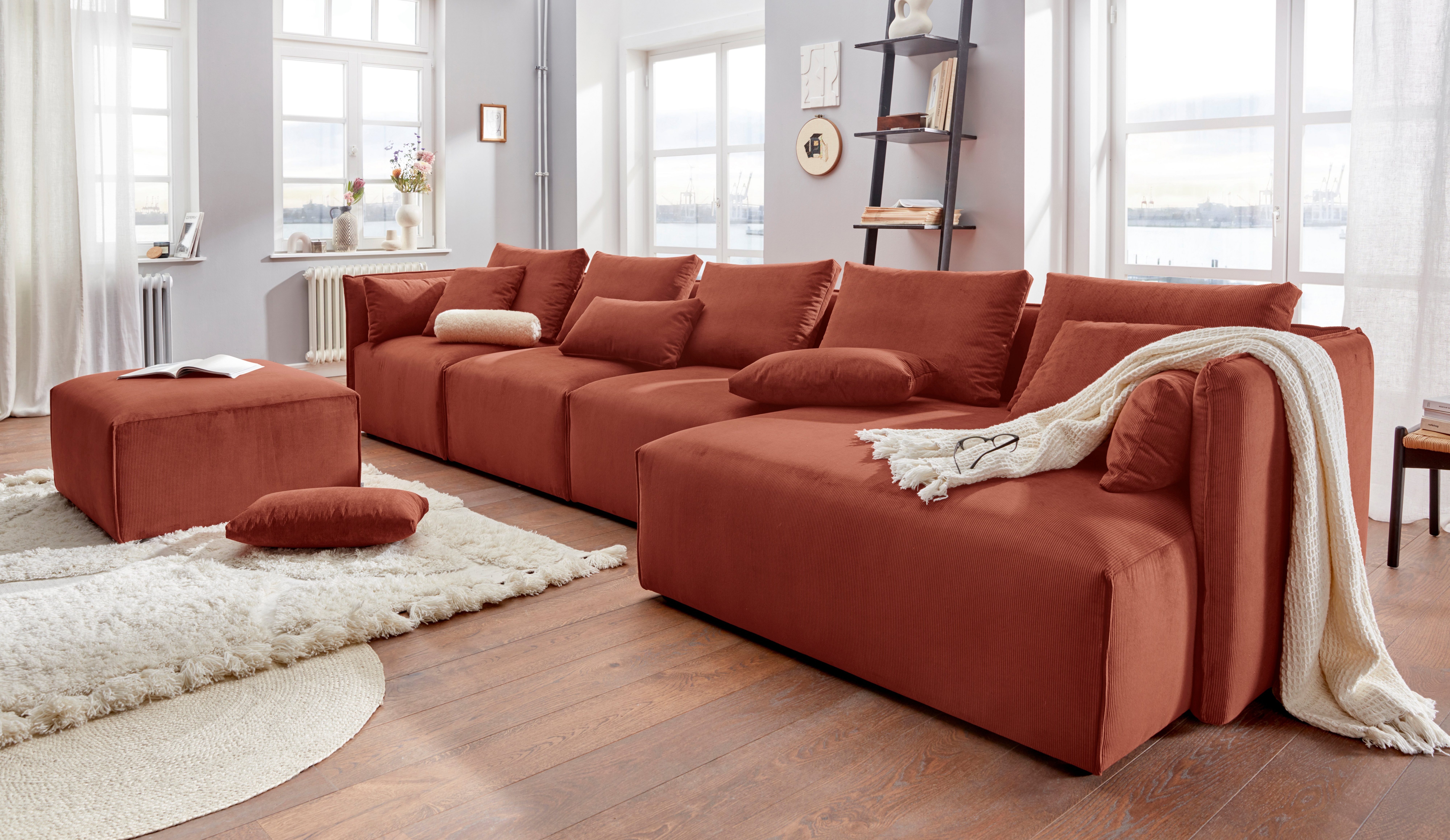 andas Ottomane Nöre korte lounge-module - zelf samenstellen, breedte 138 cm, diepte 128 cm
