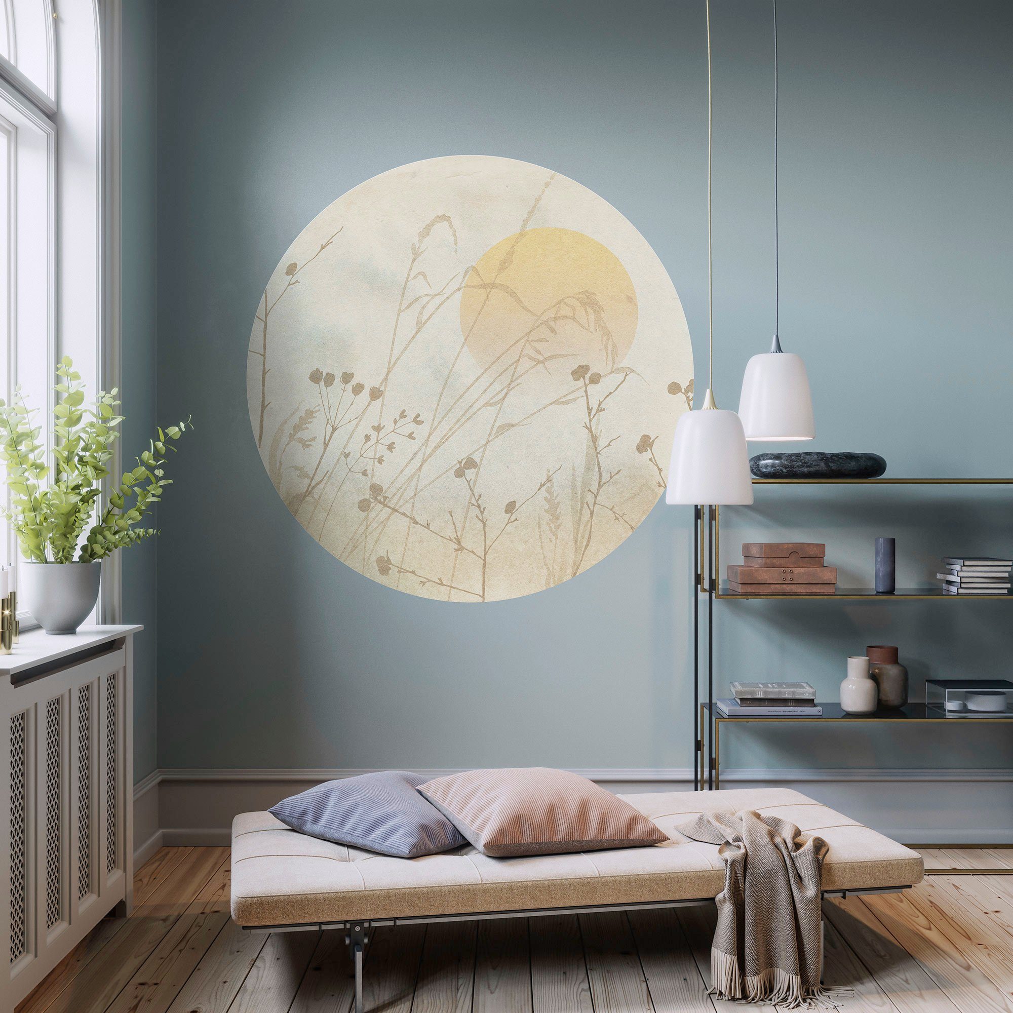 Komar Fotobehang Zelfklevend vlies - Roseau - Afmeting 125 x 125 cm (1 stuk)