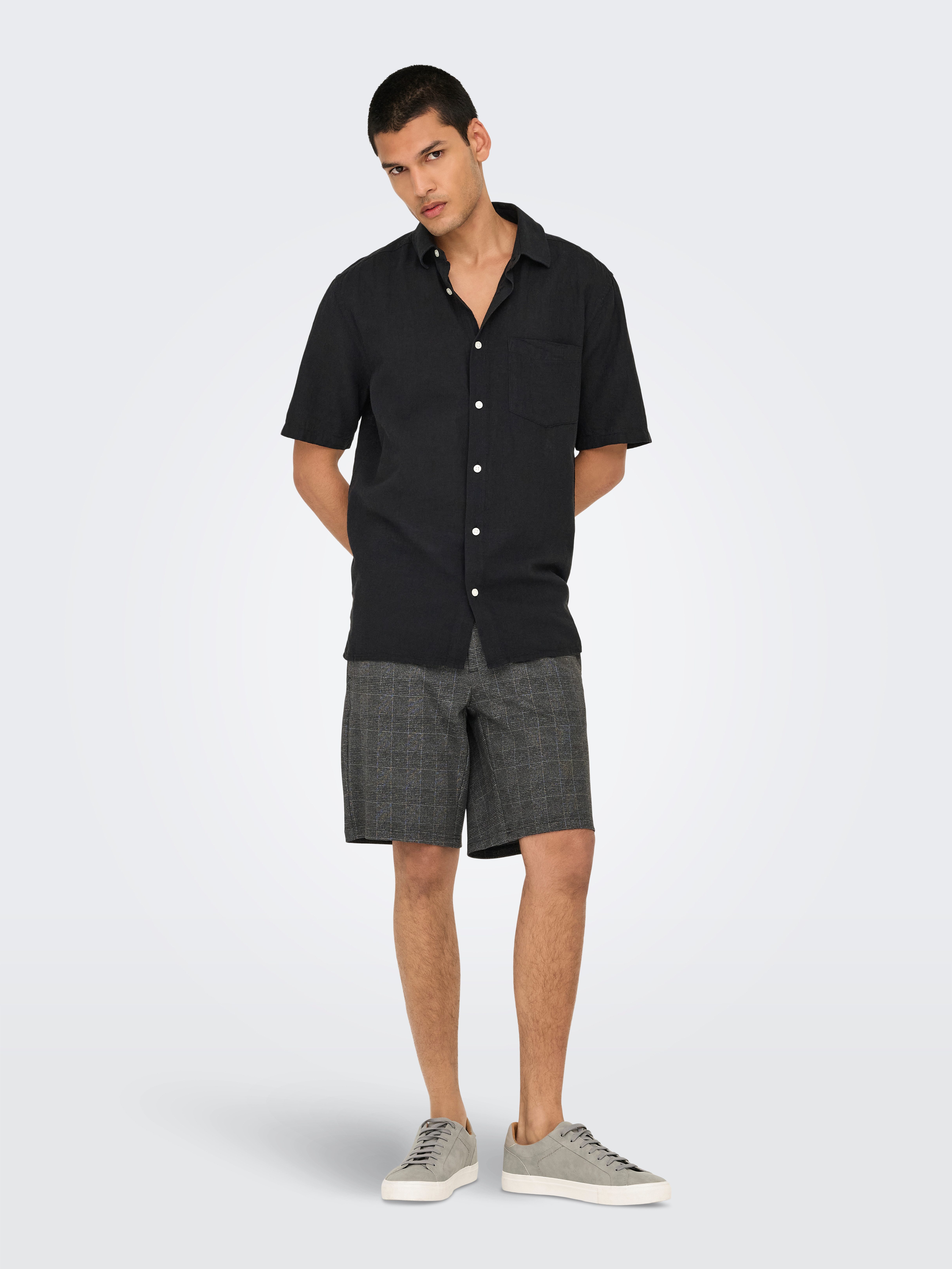 ONLY & SONS Overhemd met korte mouwen ONSCAIDEN LIFE REG SS 1 PKT SHIRT
