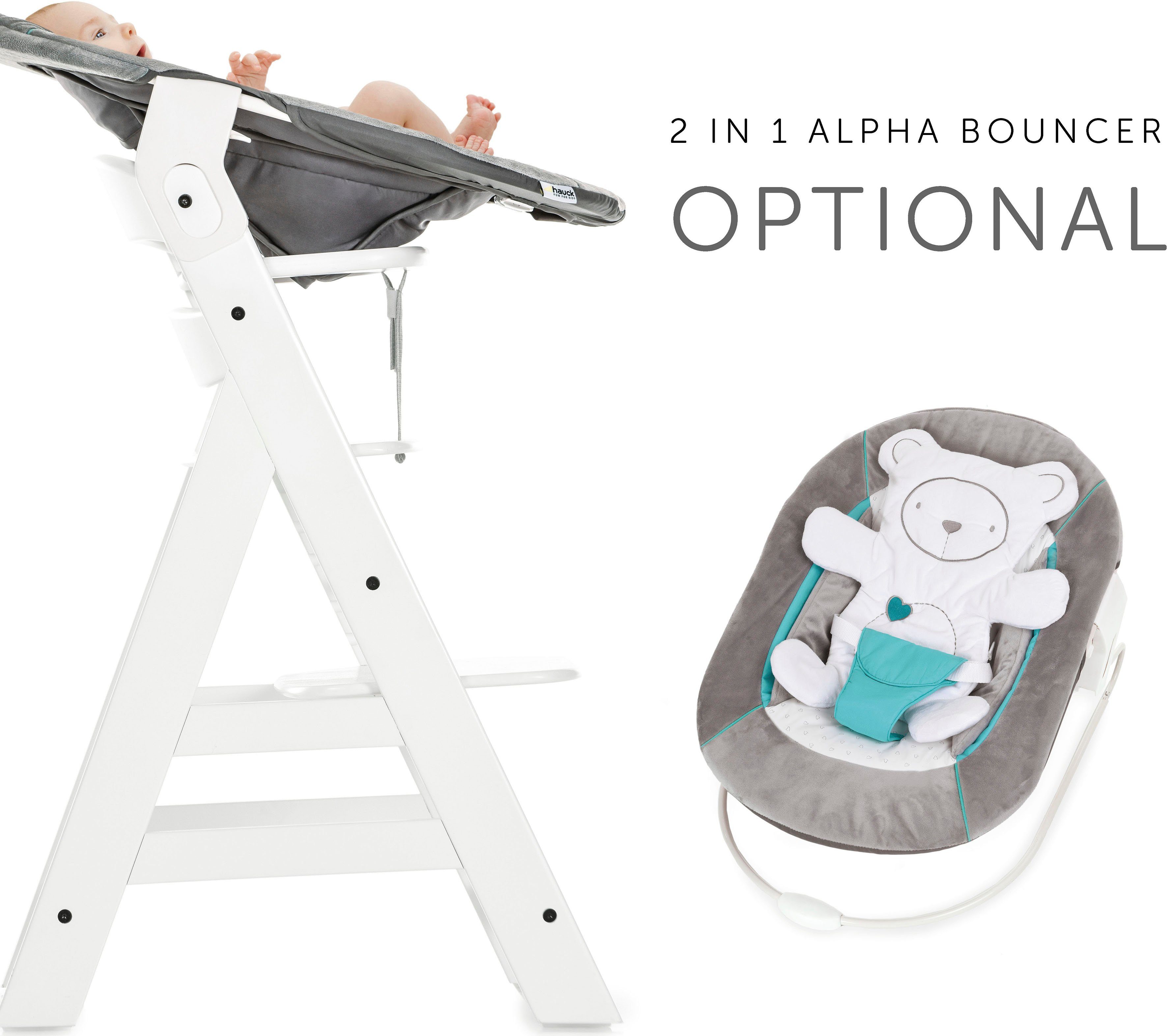 Hauck Kinderstoel Alpha+, Wit