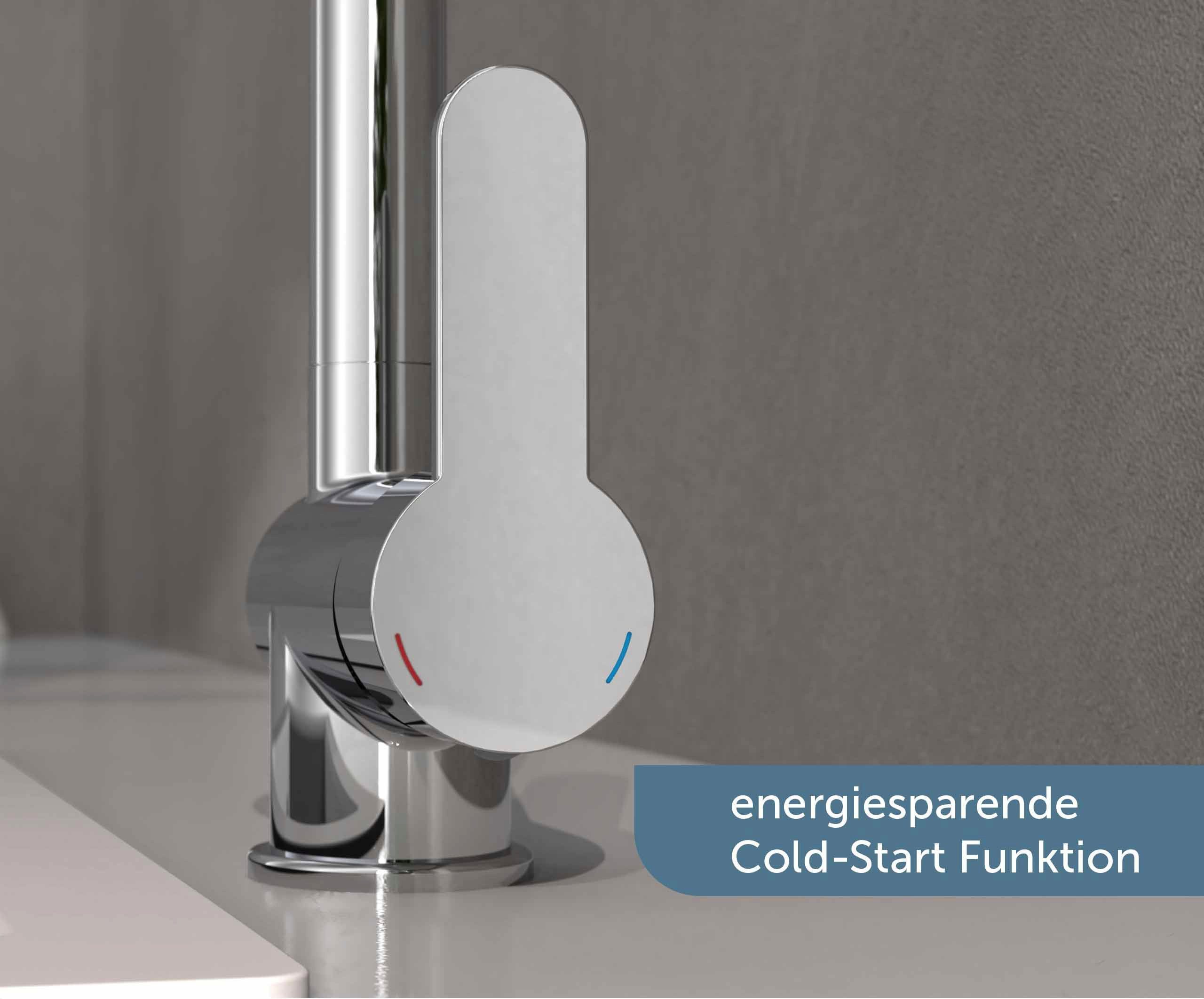 Schütte Gootsteen kraan Londen energiebesparende cold-start-functie 360° draaibaar, uittrekbaar