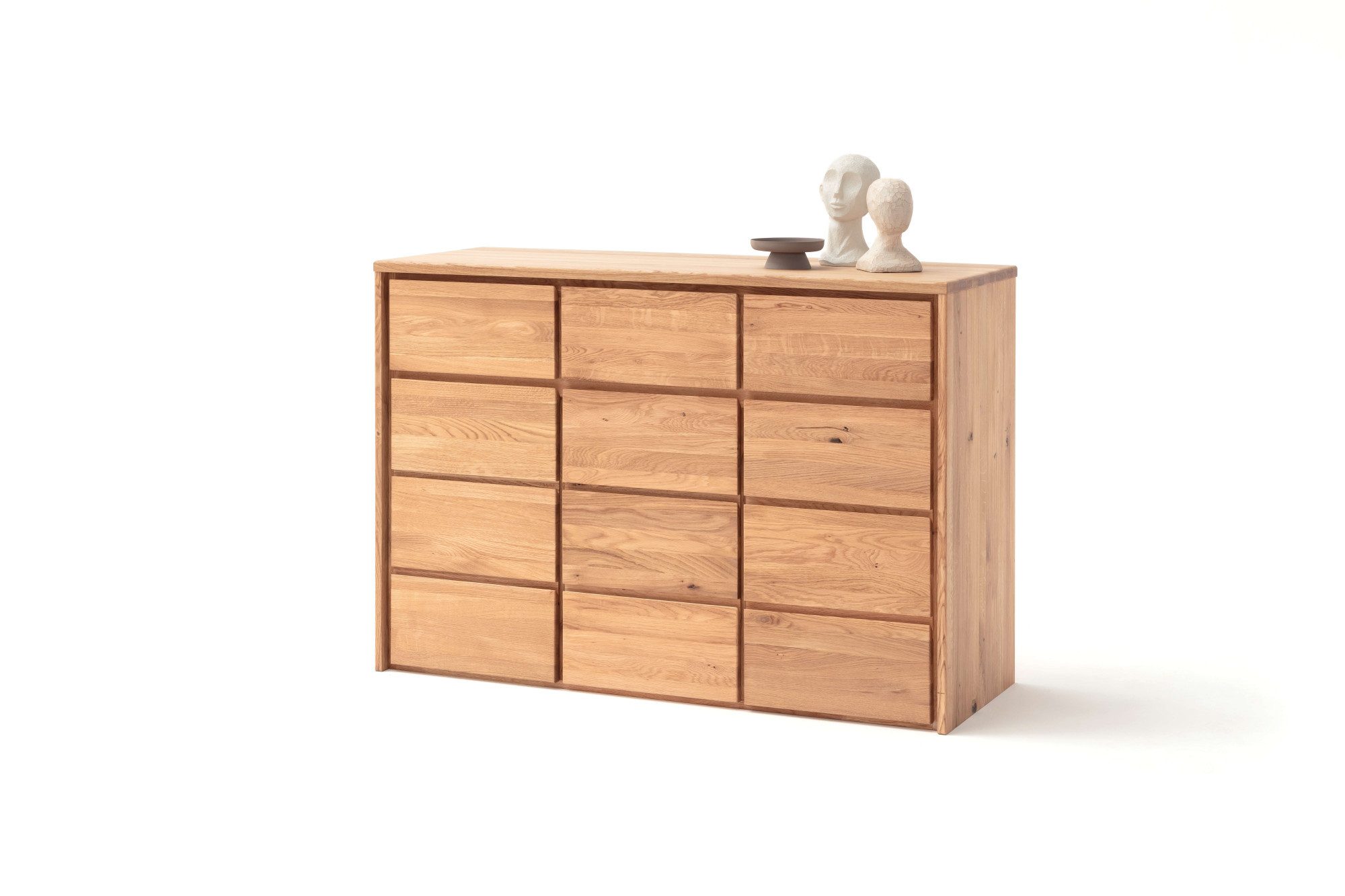 Home affaire Ladekast Zetra ladekast, 3x lade/3x deur met soft-close functie Kant-en-klaar gemonteerd, massief eiken, breedte 130 cm
