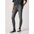 pepe jeans skinny jeans zoe super-skinny pasvorm met normale hoge band van leuk comfort stretch-denim grijs