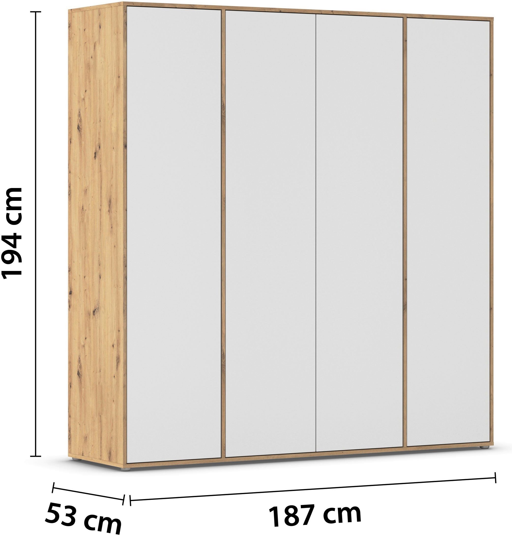 rauch Draaideurkast Kledingkast Kast Garderobe Wasmand NABILA veel Opbergruimte in 2 breedtes met push-to-open functie bestseller made in germany