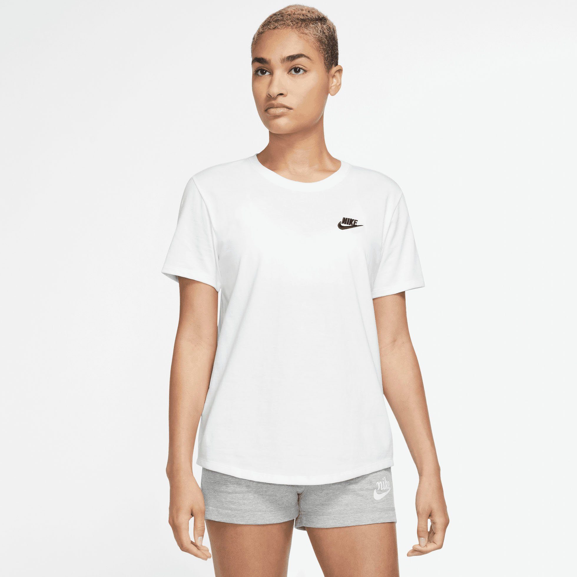 Nike Nike sportswear club shirt wit dames dames
