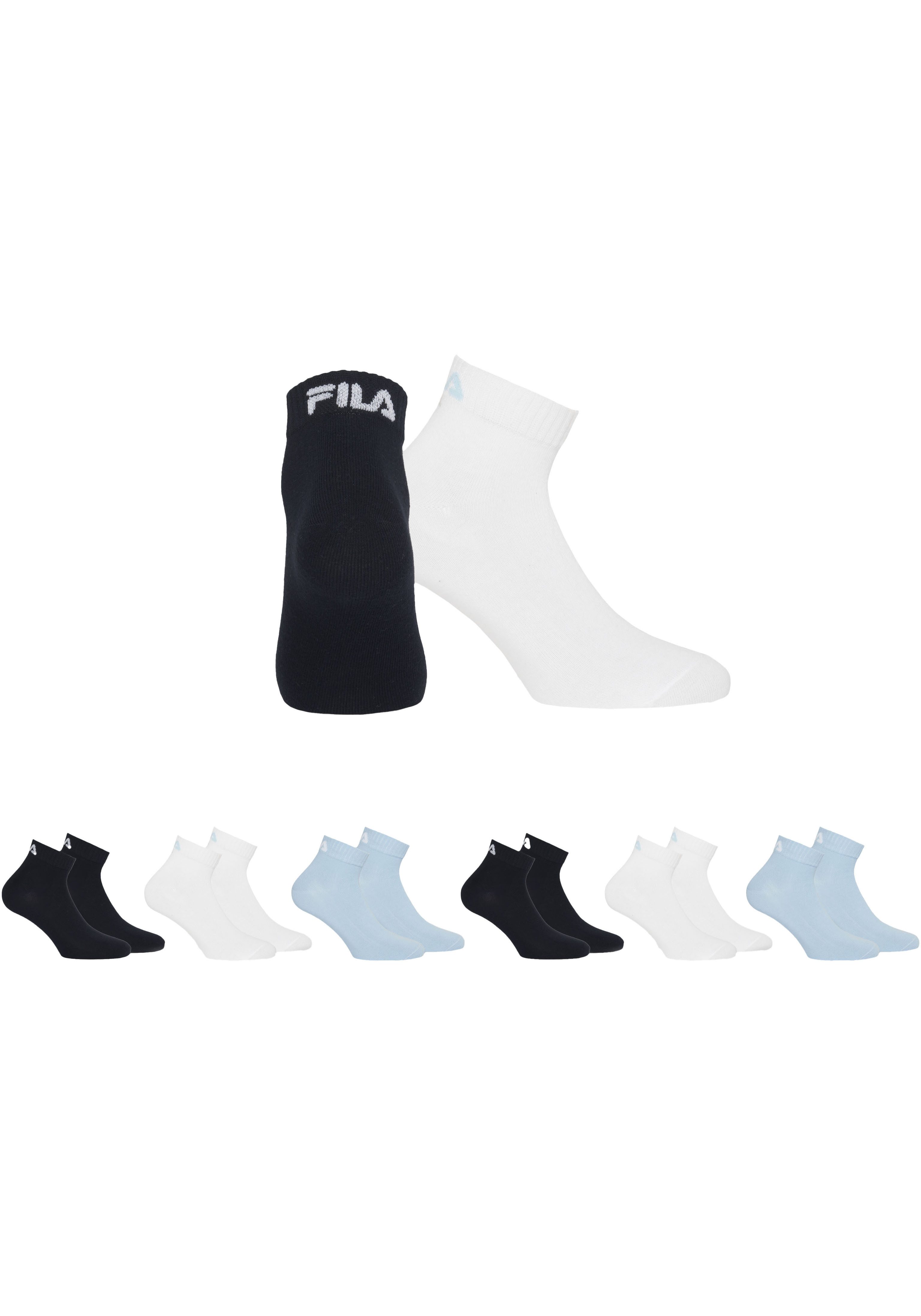 Fila Korte sokken Katoenmengsel ribboorden platte teennaad (6 paar Set van 6)