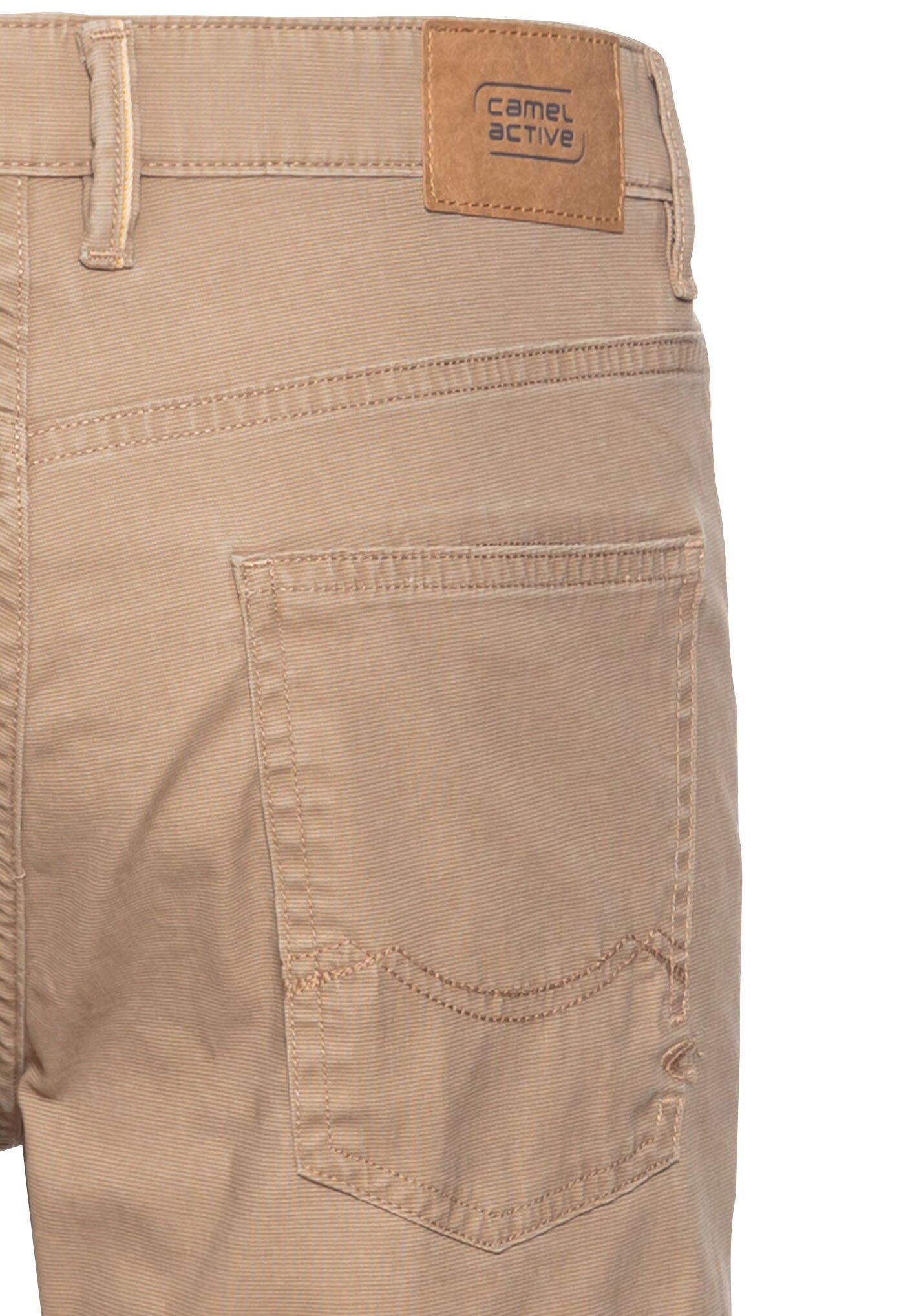 camel active 5-pocket jeans met leren merklabel