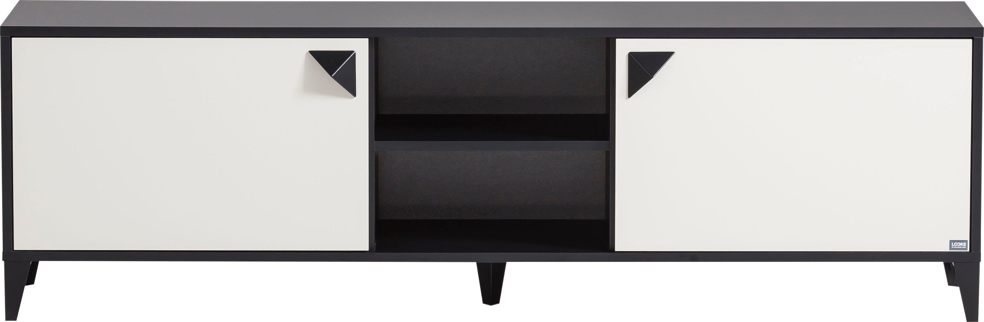LOOKS BY WOLFGANG JOOP Tv-meubel Looks Classic Met hoogwaardig metalen beslag en soft-closescharnieren lowboards wit
