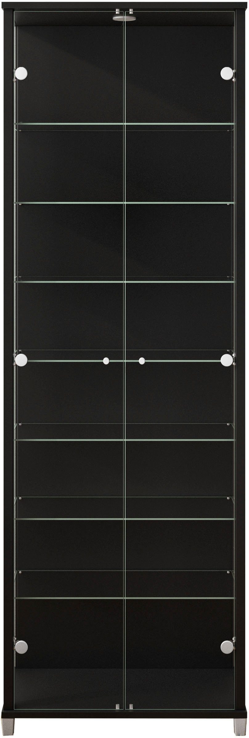 fif möbel Vitrinekast OPTIMA Staande vitrine, glazen deuren, 7 planken, LED, veelzijdig, perfect voor verzamelaars