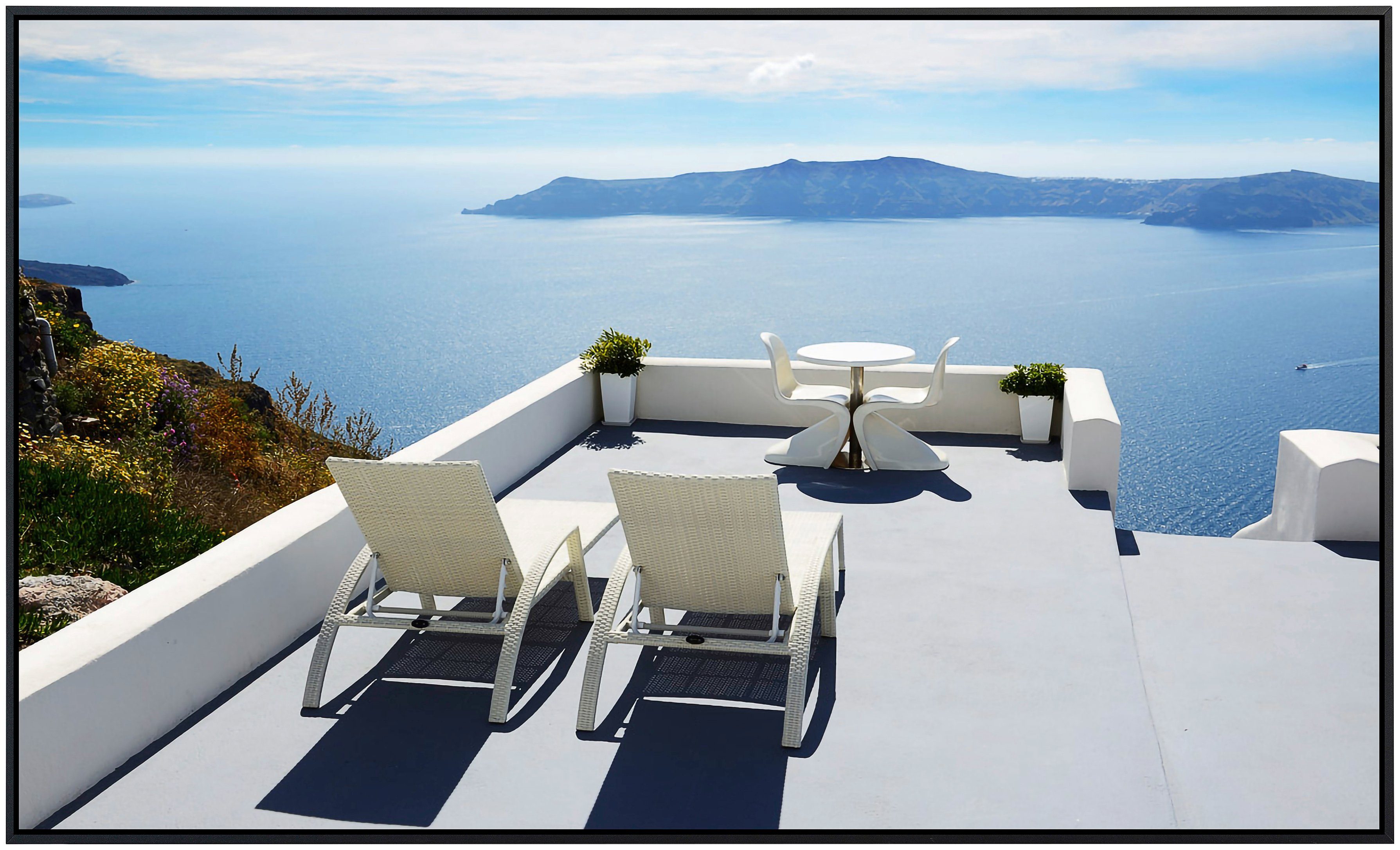 Papermoon Infraroodverwarming Terras met zeezicht op Santorini