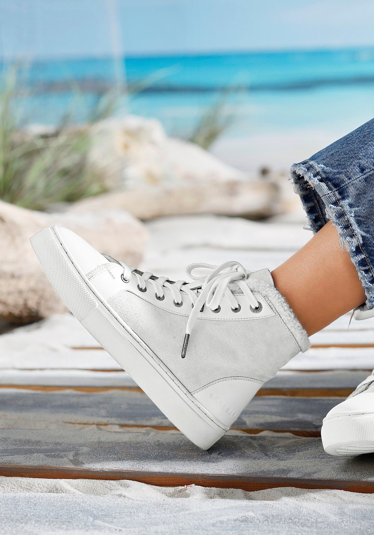 Elbsand Hoge veterschoenen High-top sneakers, laarzen, winterlaarzen van leer