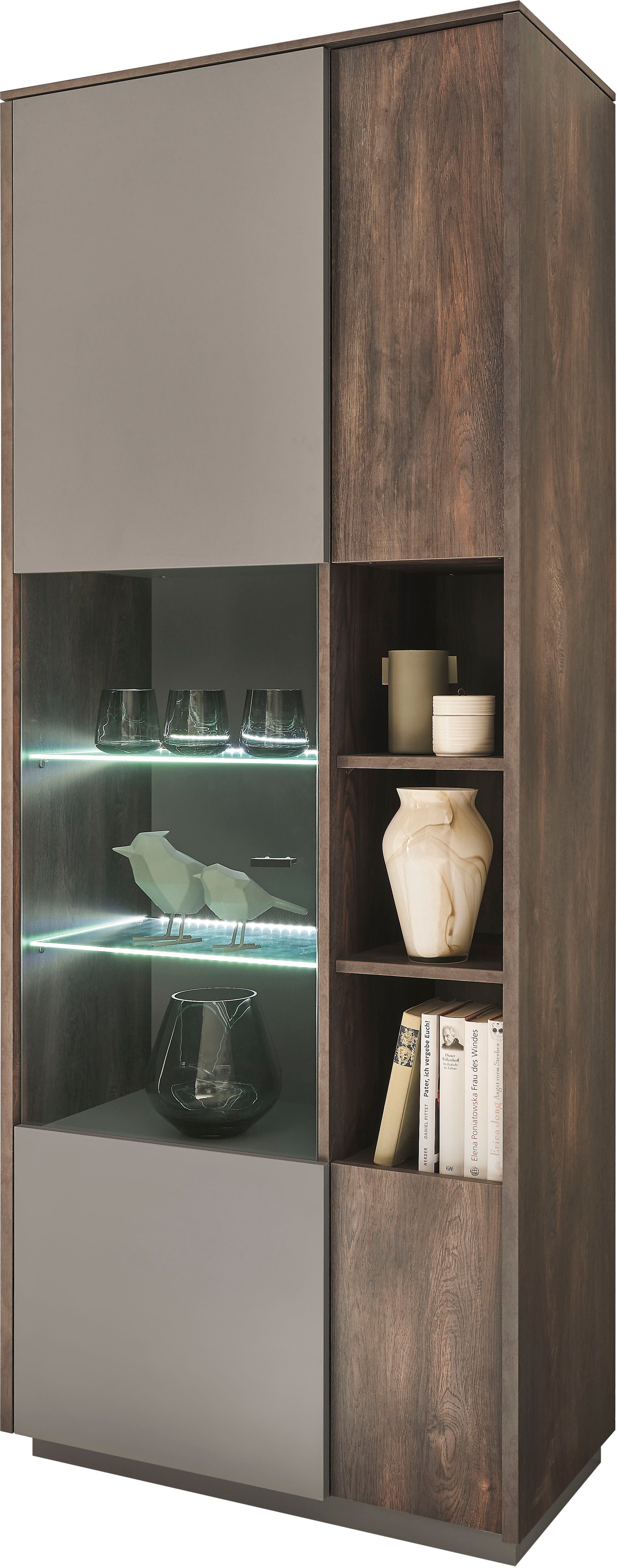 INOSIGN Vitrinekast Largo Soft-closefunctie, hoogte ca. 200 cm