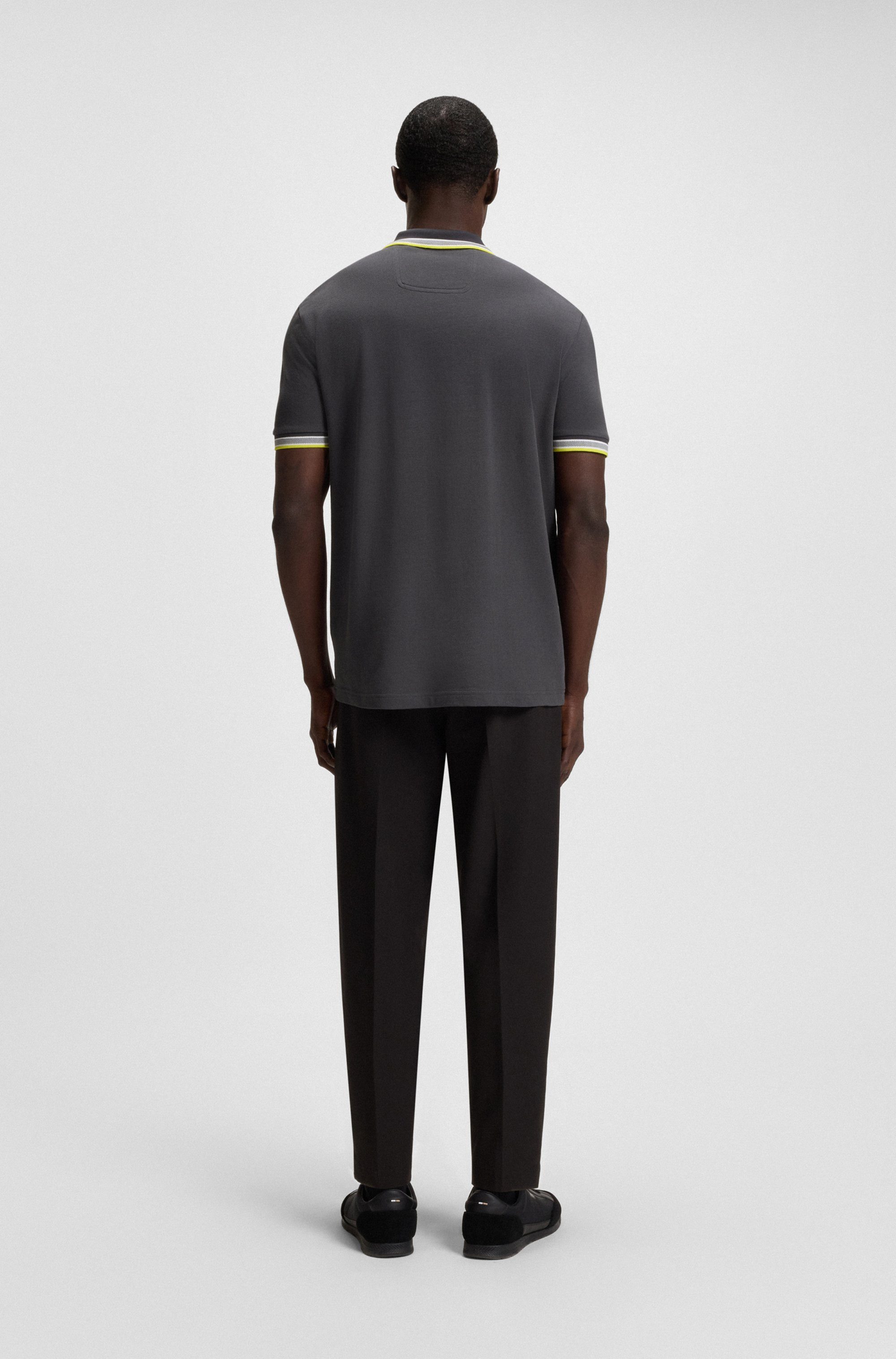 BOSS GREEN Poloshirt PADDY met contrasterende strepen aan de kraag