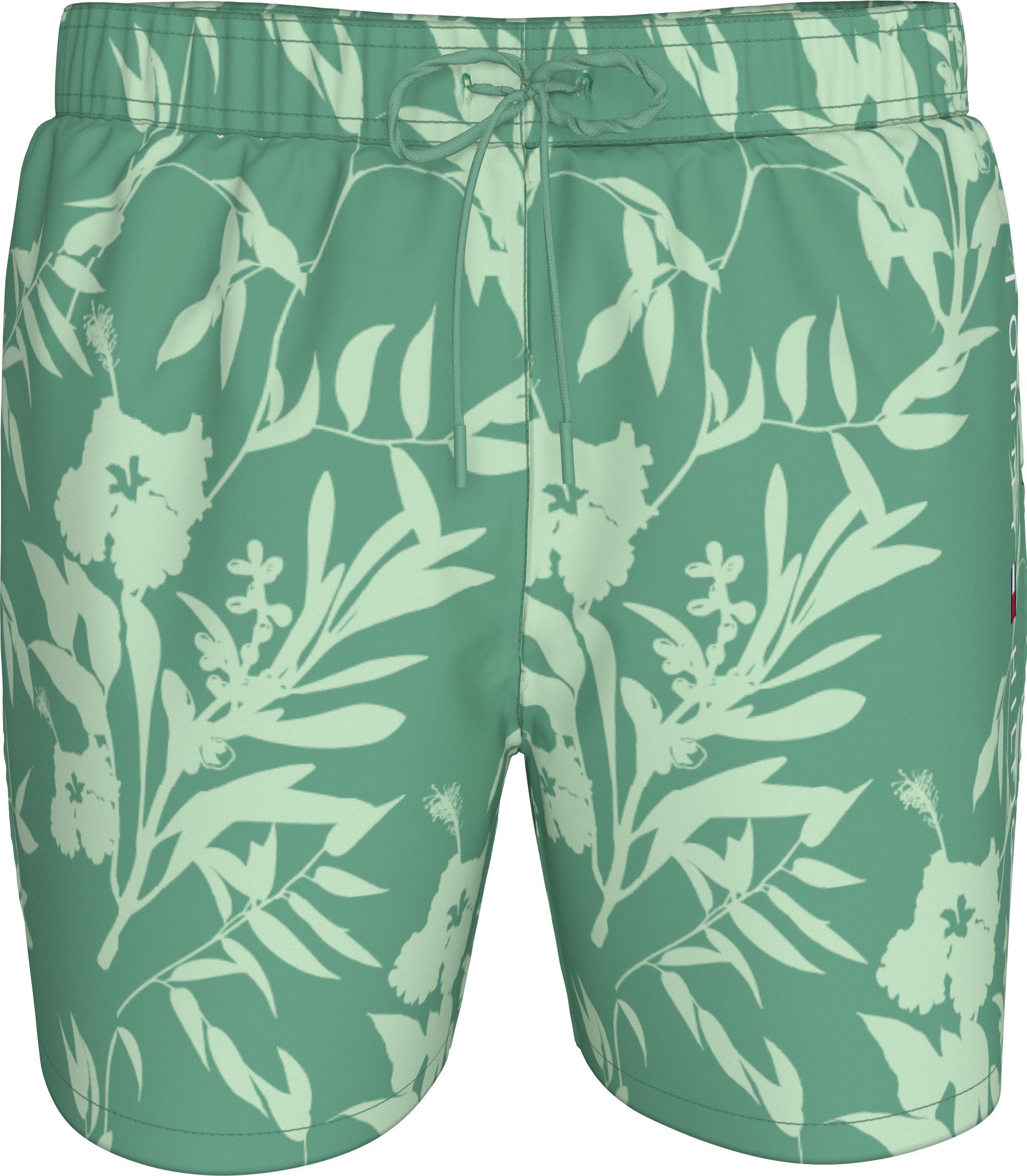 Tommy Hilfiger Swimwear Zwemshort MEDIUM DRAWSTRING PRINT met tropisch motief, met logo-borduursel