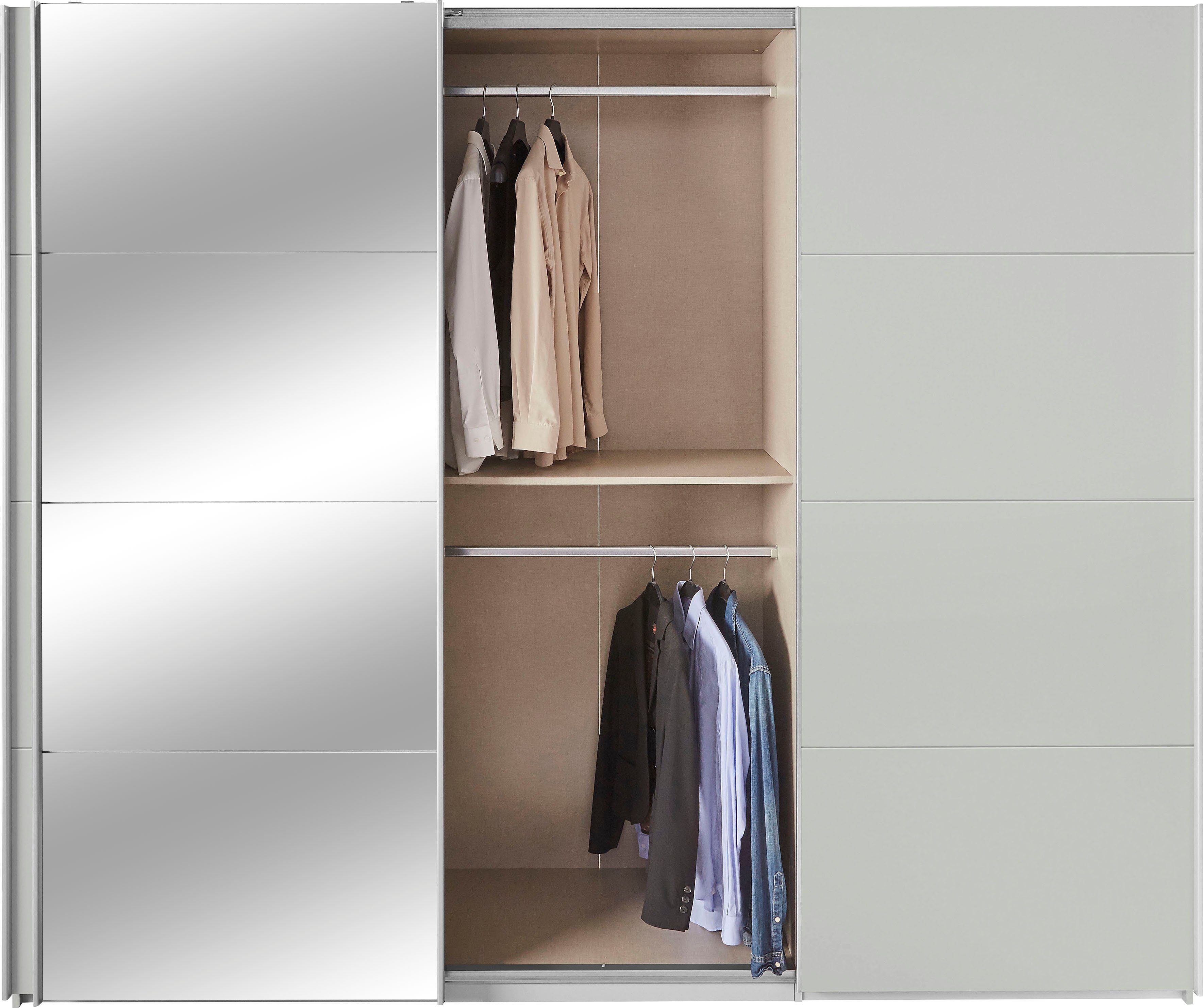 rauch Zweefdeurkast Kledingkast TOMA met passe-partout incl. rek inzet en extra legplanken made in germany